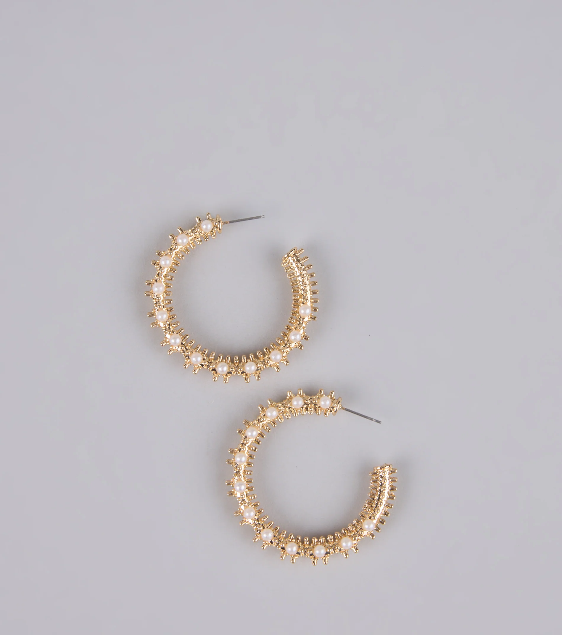 Statement Mode Pearl Hoop Earrings