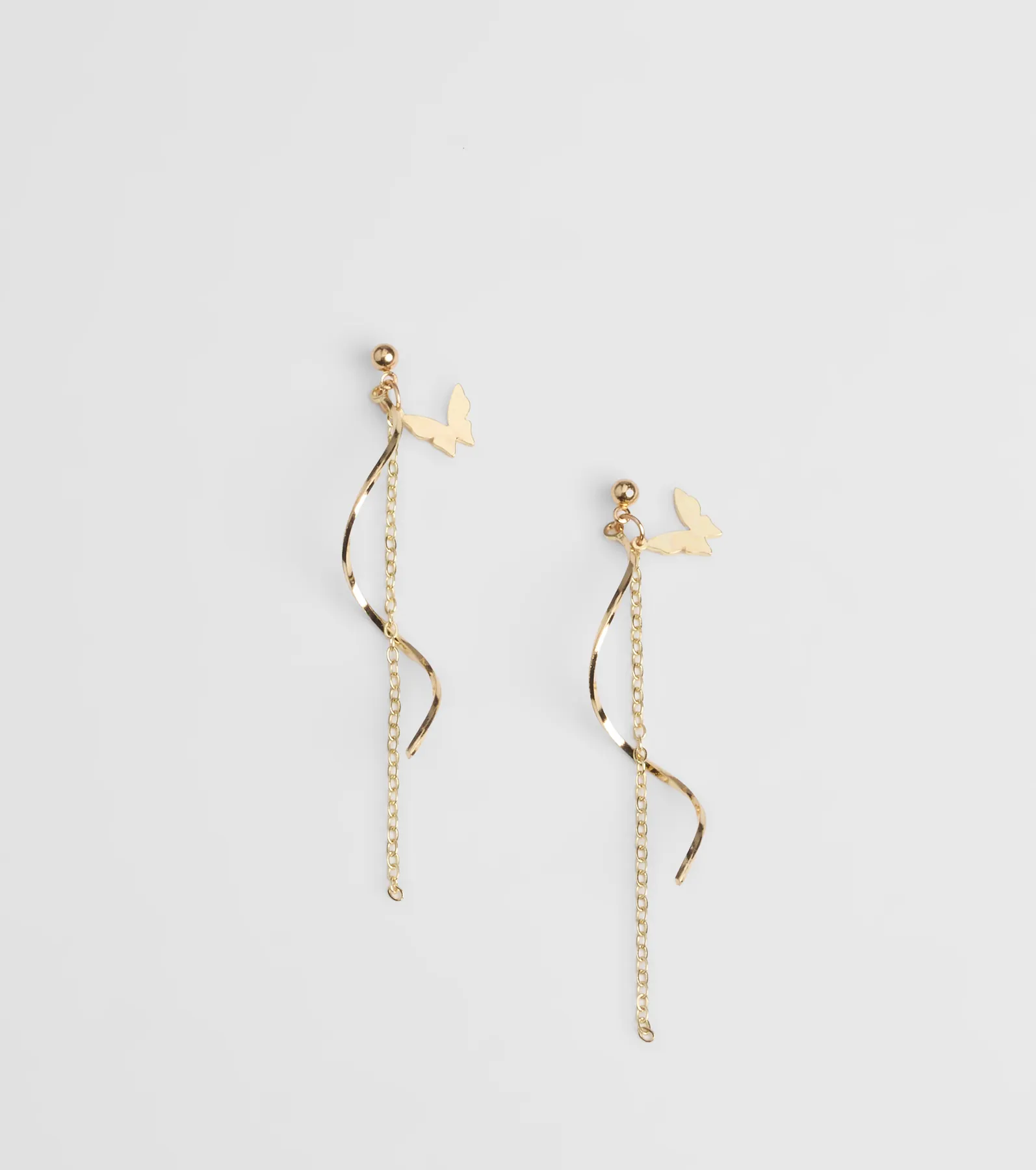 Delightful Glimmer Butterfly Twist Earrings