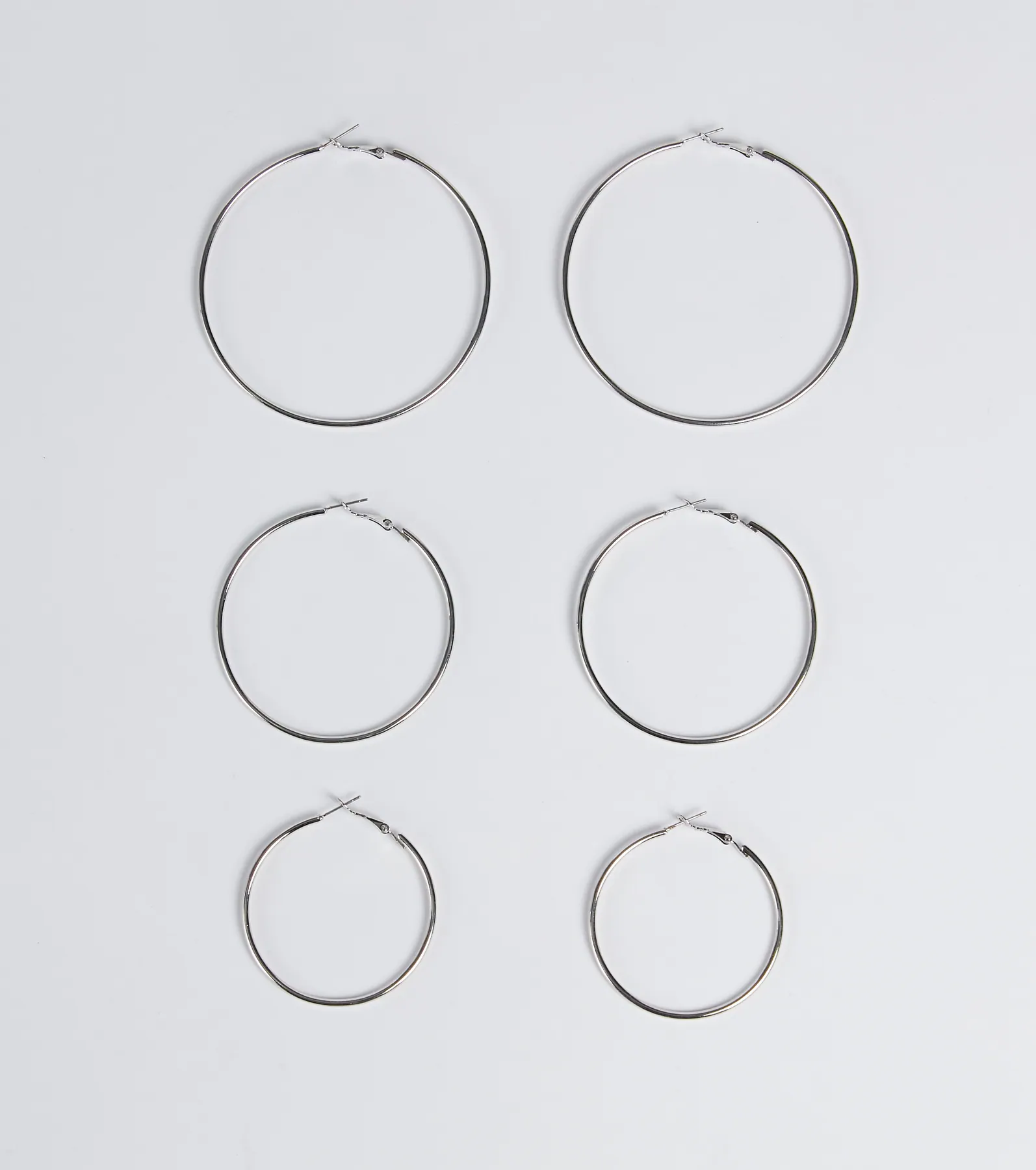 Essential Three-Pack Hoop Earrings Set