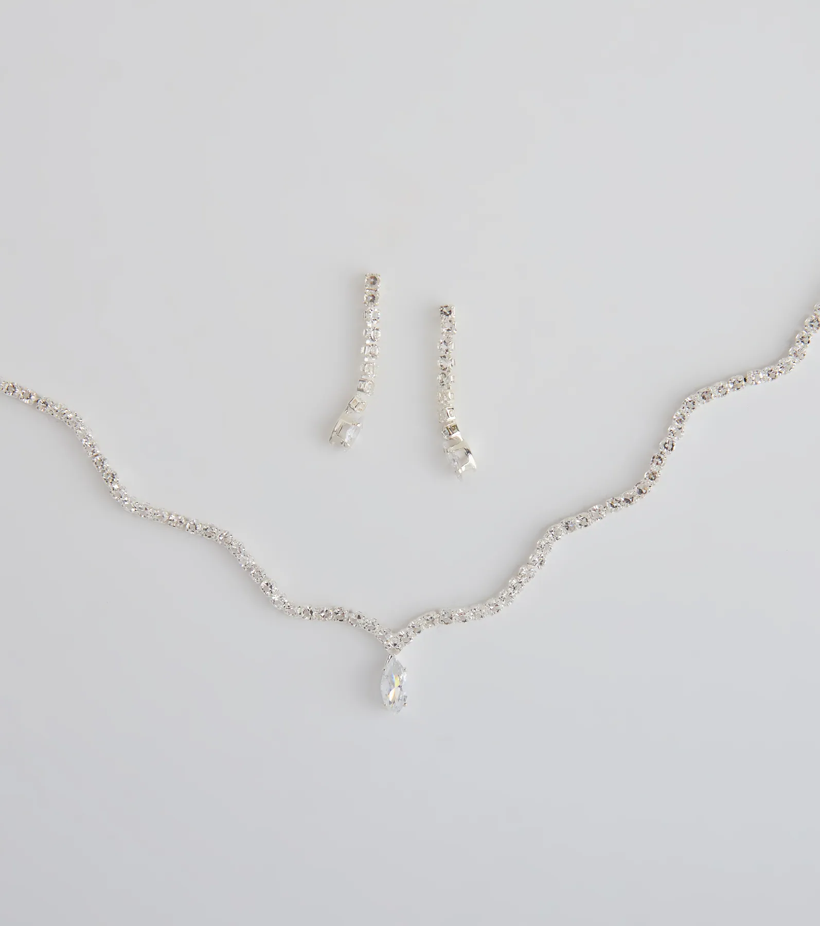 Major Gem Necklace And Earrings Set