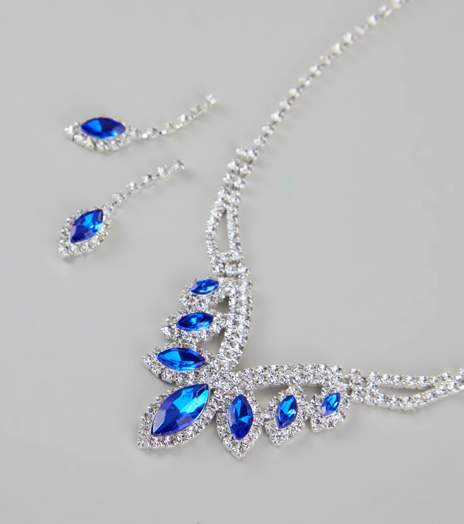 Dripping In Glamour Gemstone Necklace And Earrings Set