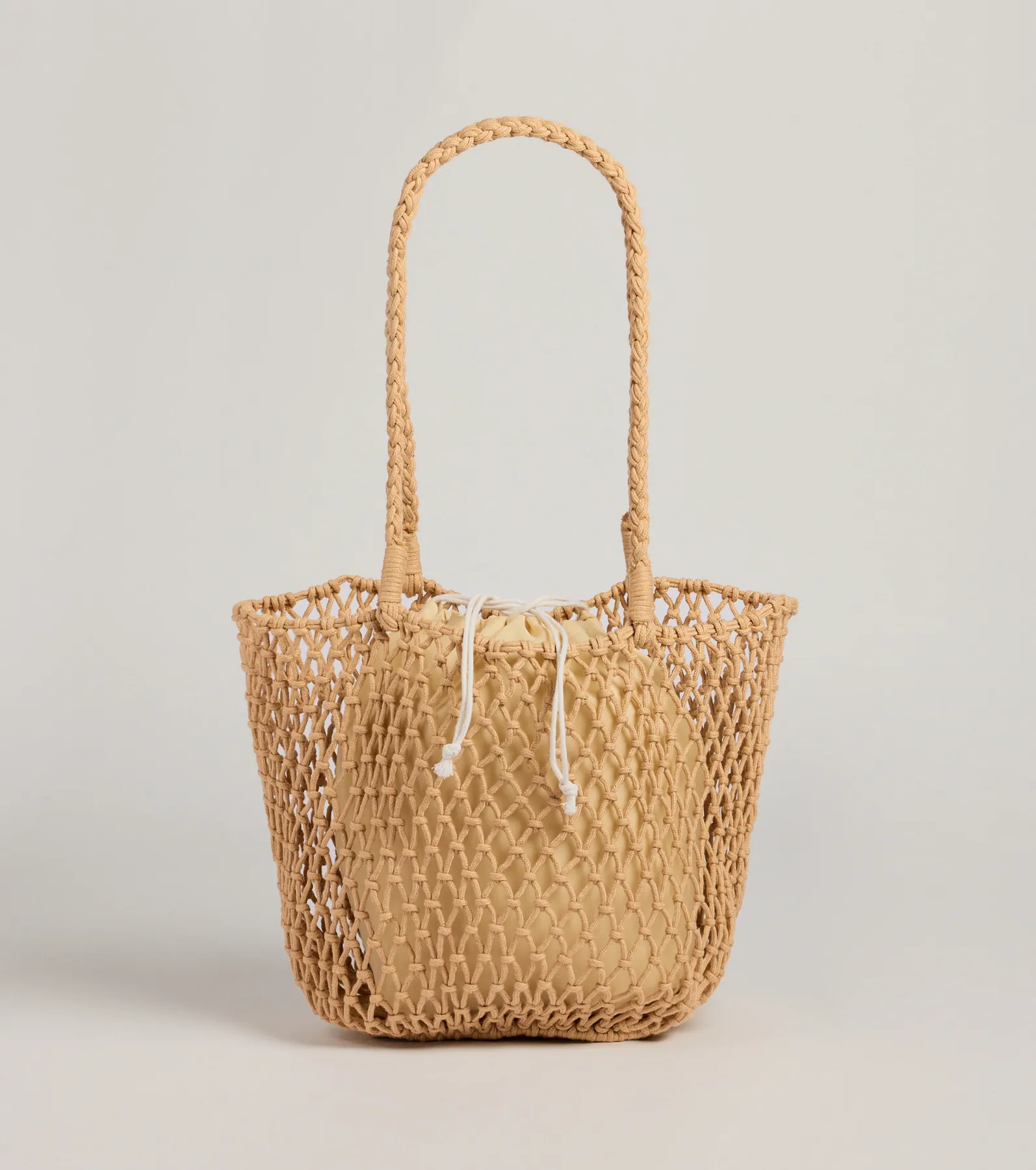 Casual Trendsetter Open Weave Tote Bag