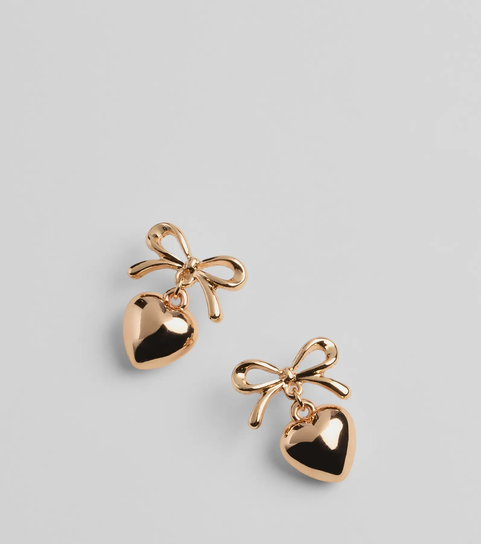Poised Heart Bow Earrings