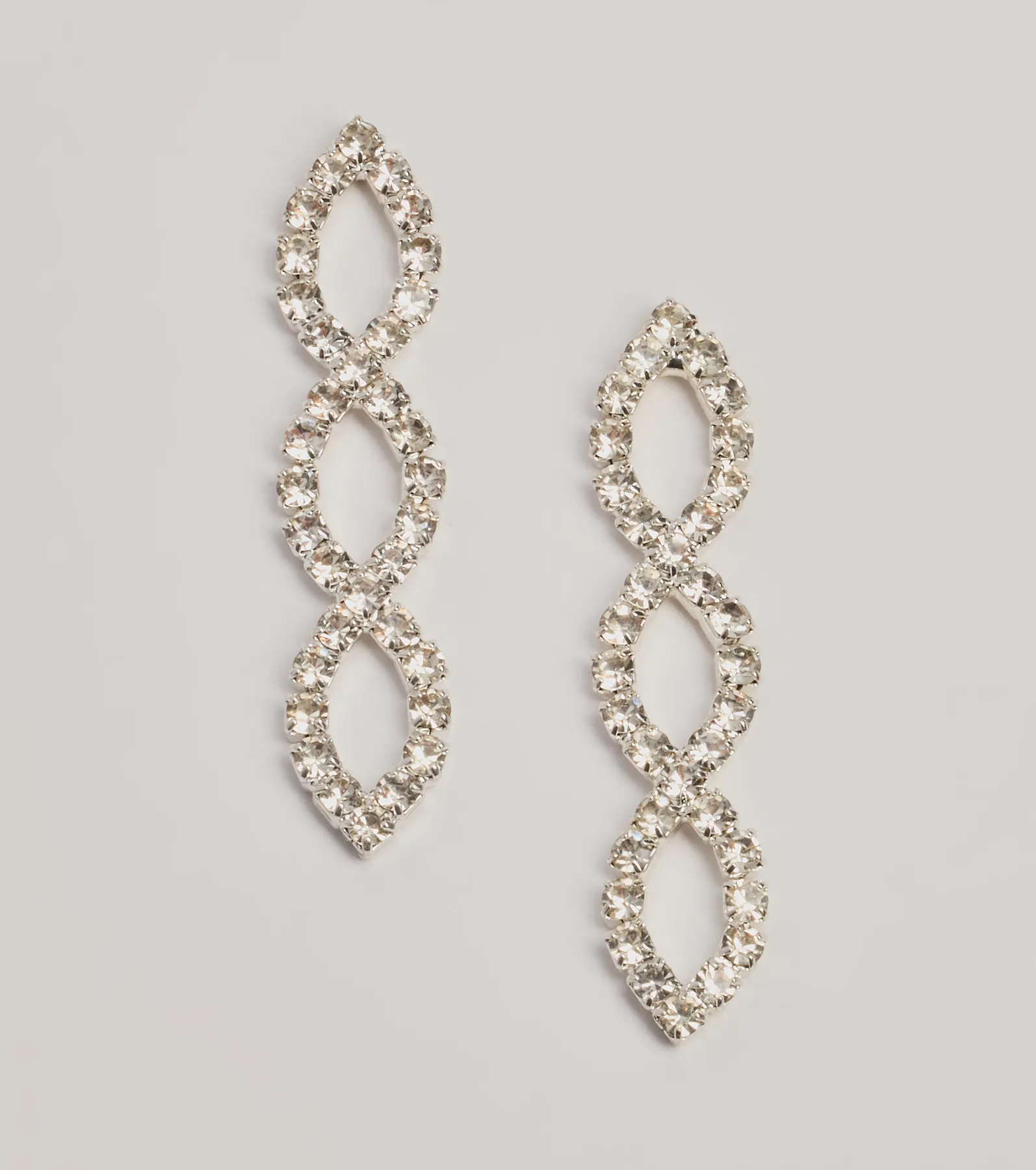 Luxe Moment Infinity Drop Rhinestone Earrings