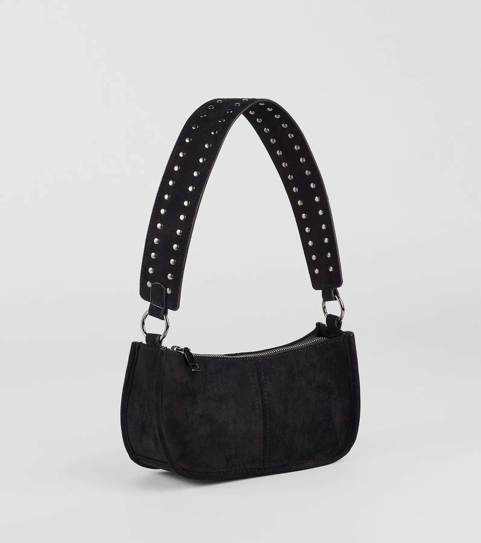 Major Stud Faux Suede Shoulder Bag
