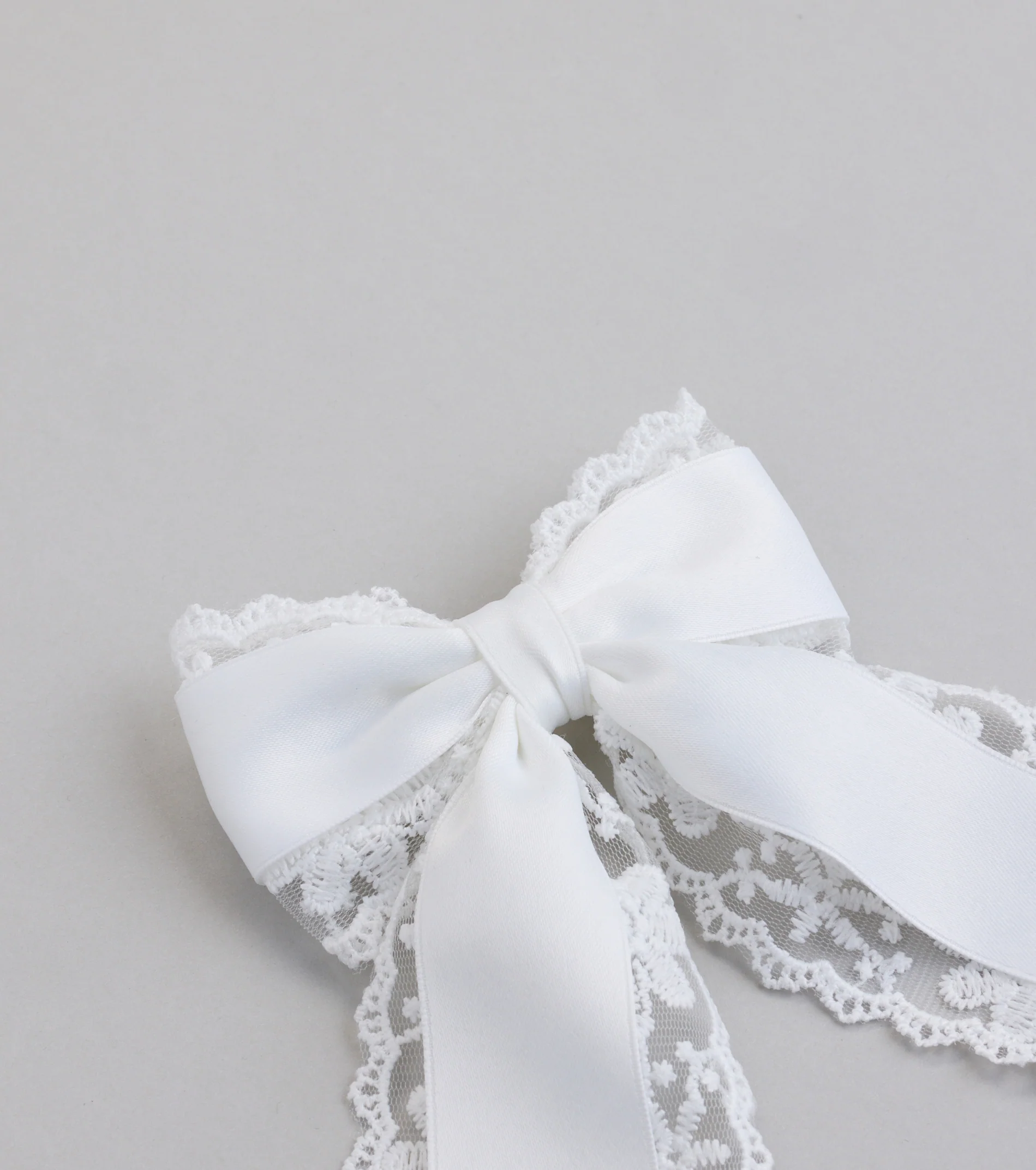Eternal Sweetness Lace Ribbon Hair Bow Clip