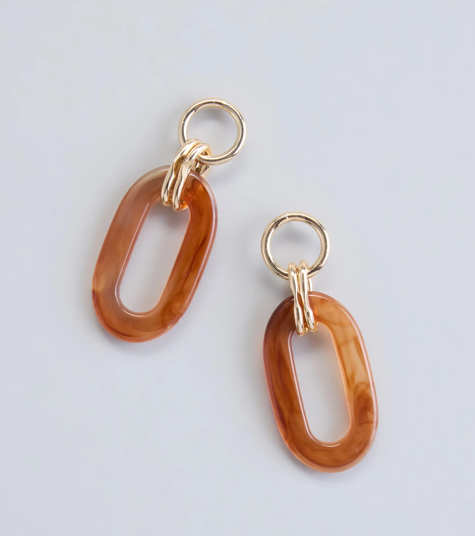 Contemporary Acetate Oval Hoop Earrings