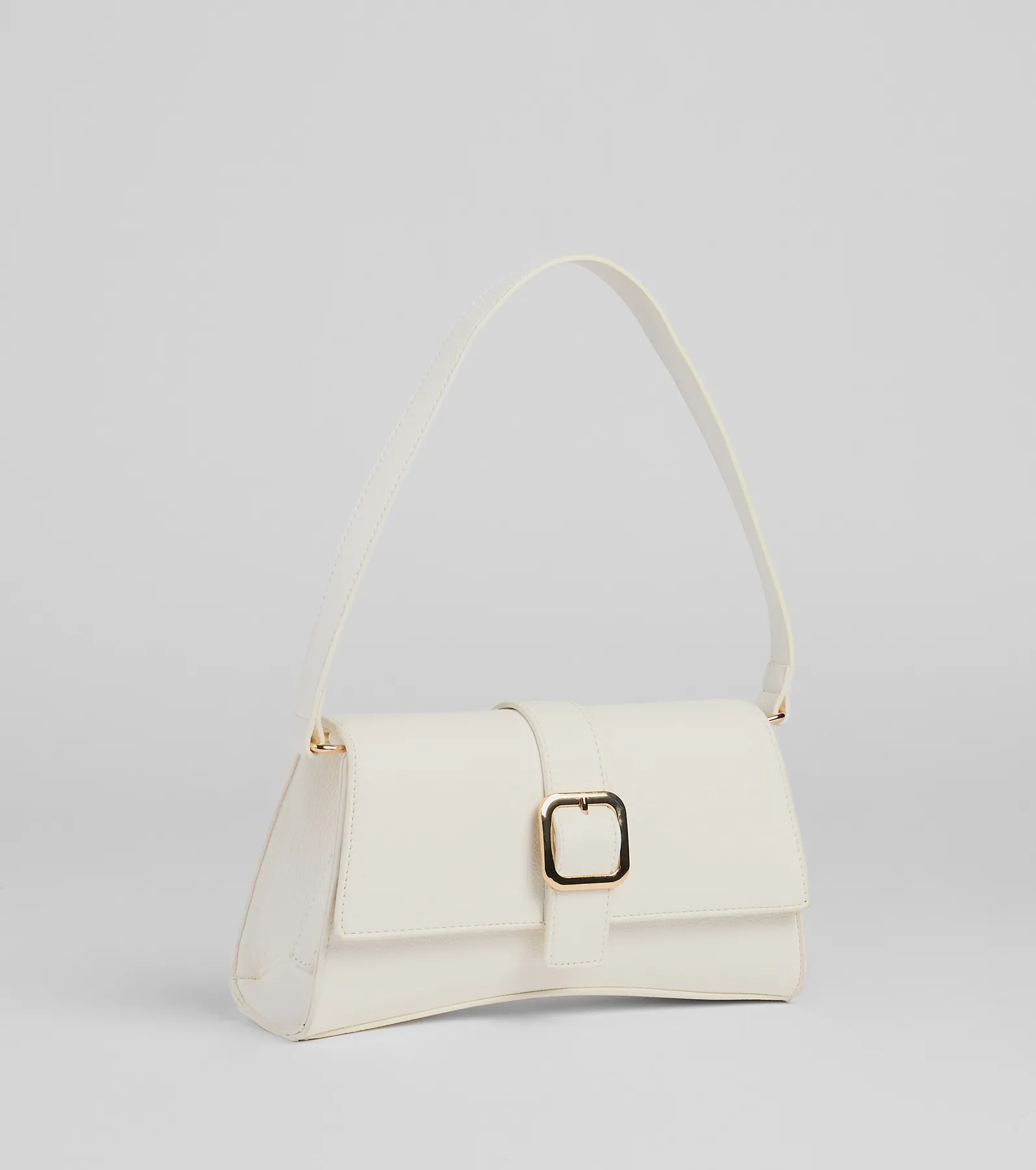 Icon Worthy Buckle Strap Shoulder Bag