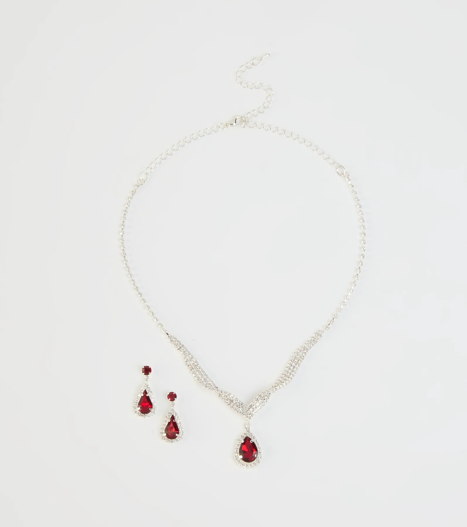 Gorgeous Radiance Gemstone Necklace And Earrings Set