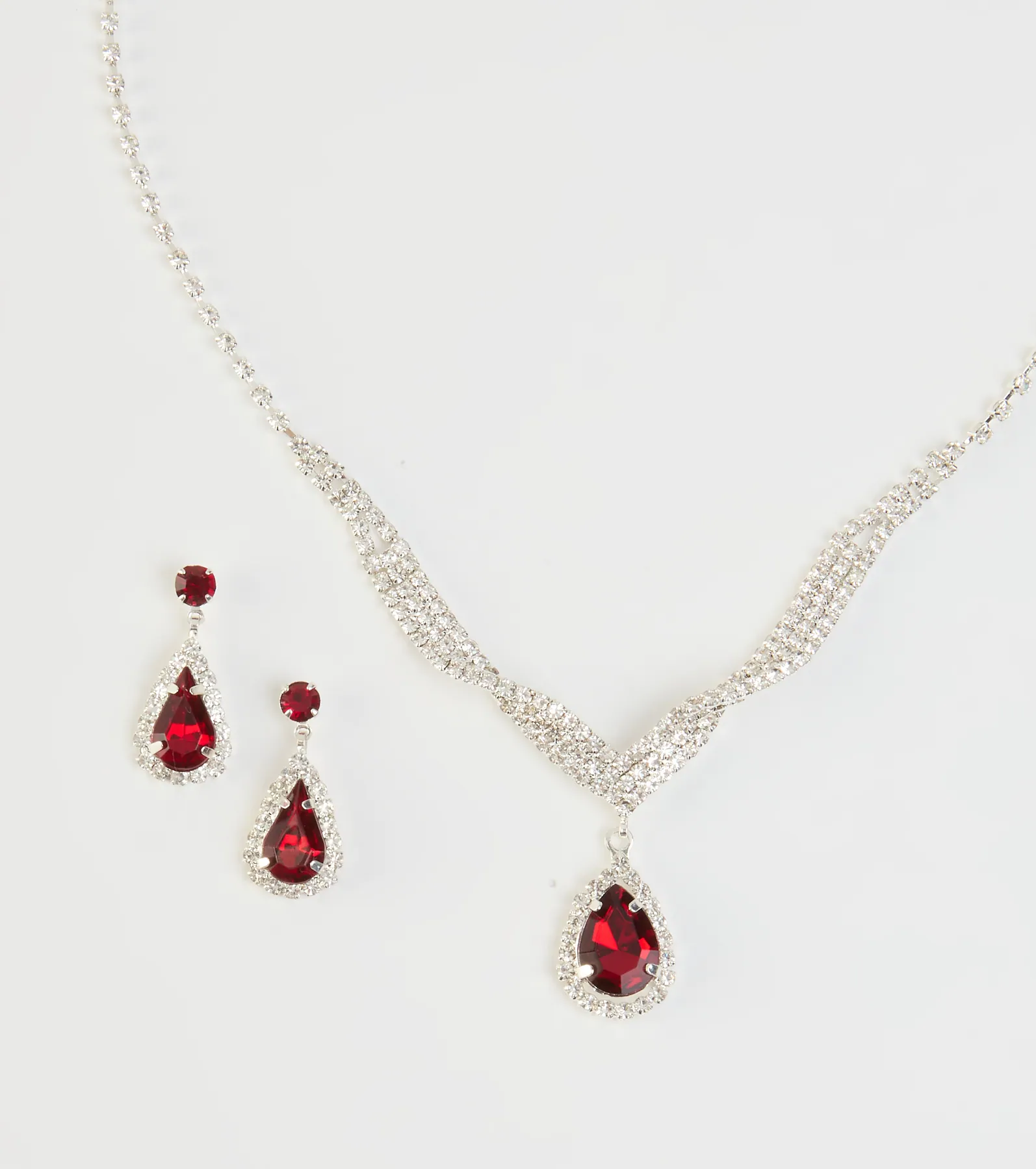 Gorgeous Radiance Gemstone Necklace And Earrings Set