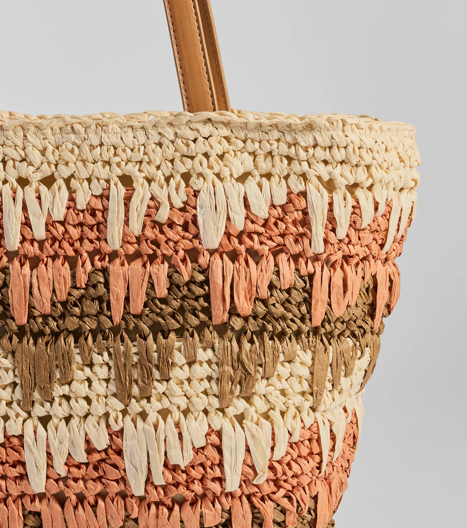 Paradise Bound Braided Striped Straw Tote Bag