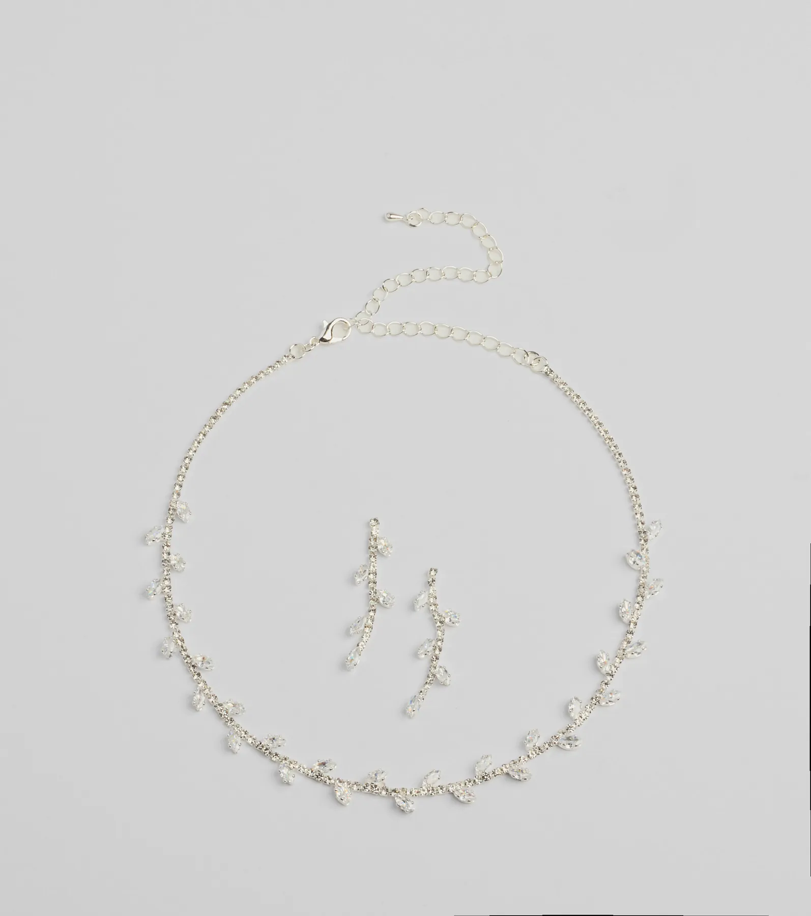 Moment To Shine Cubic Zirconia Necklace And Earrings Set