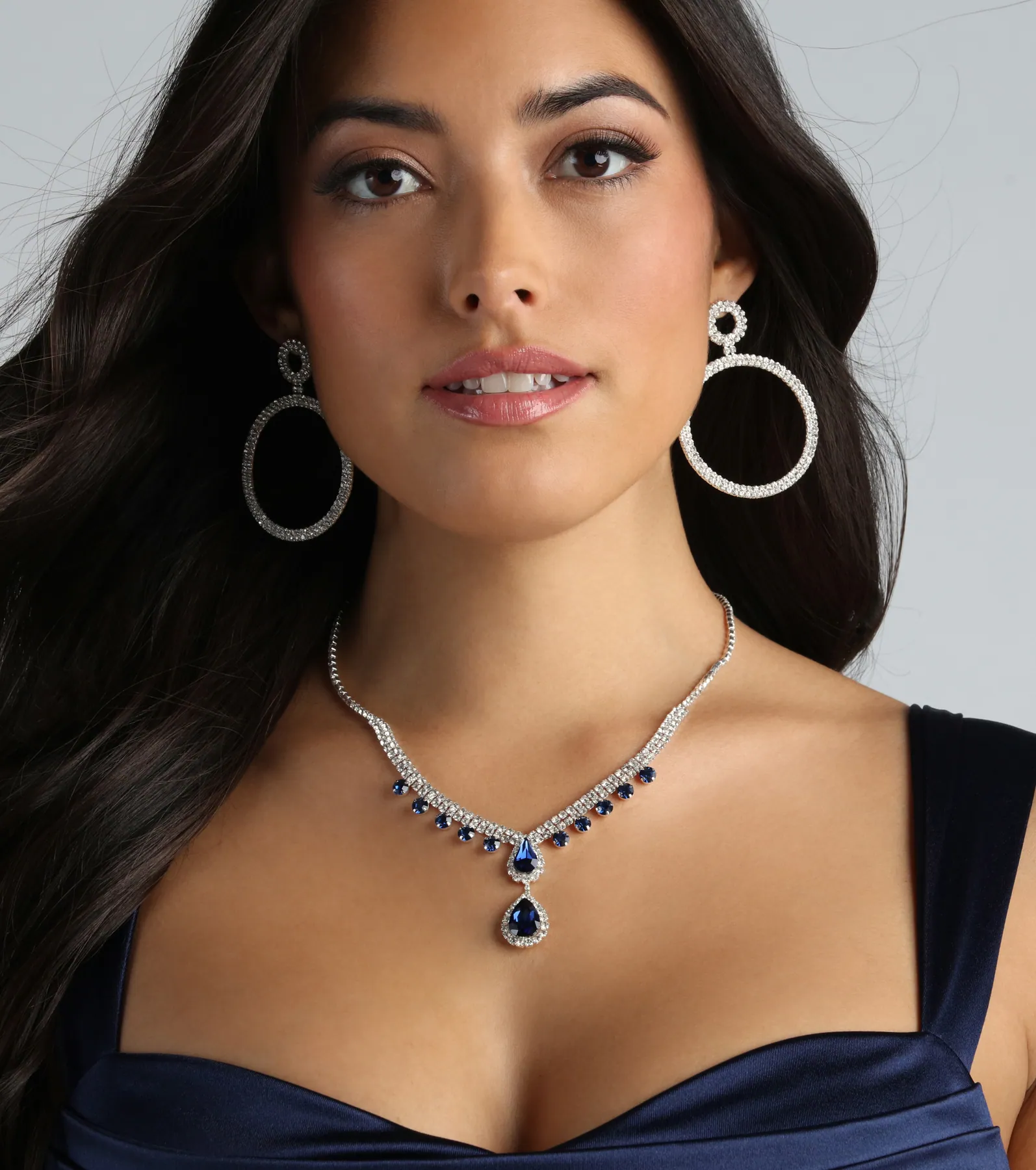 Treasured By Design Rhinestone Hoop Earrings