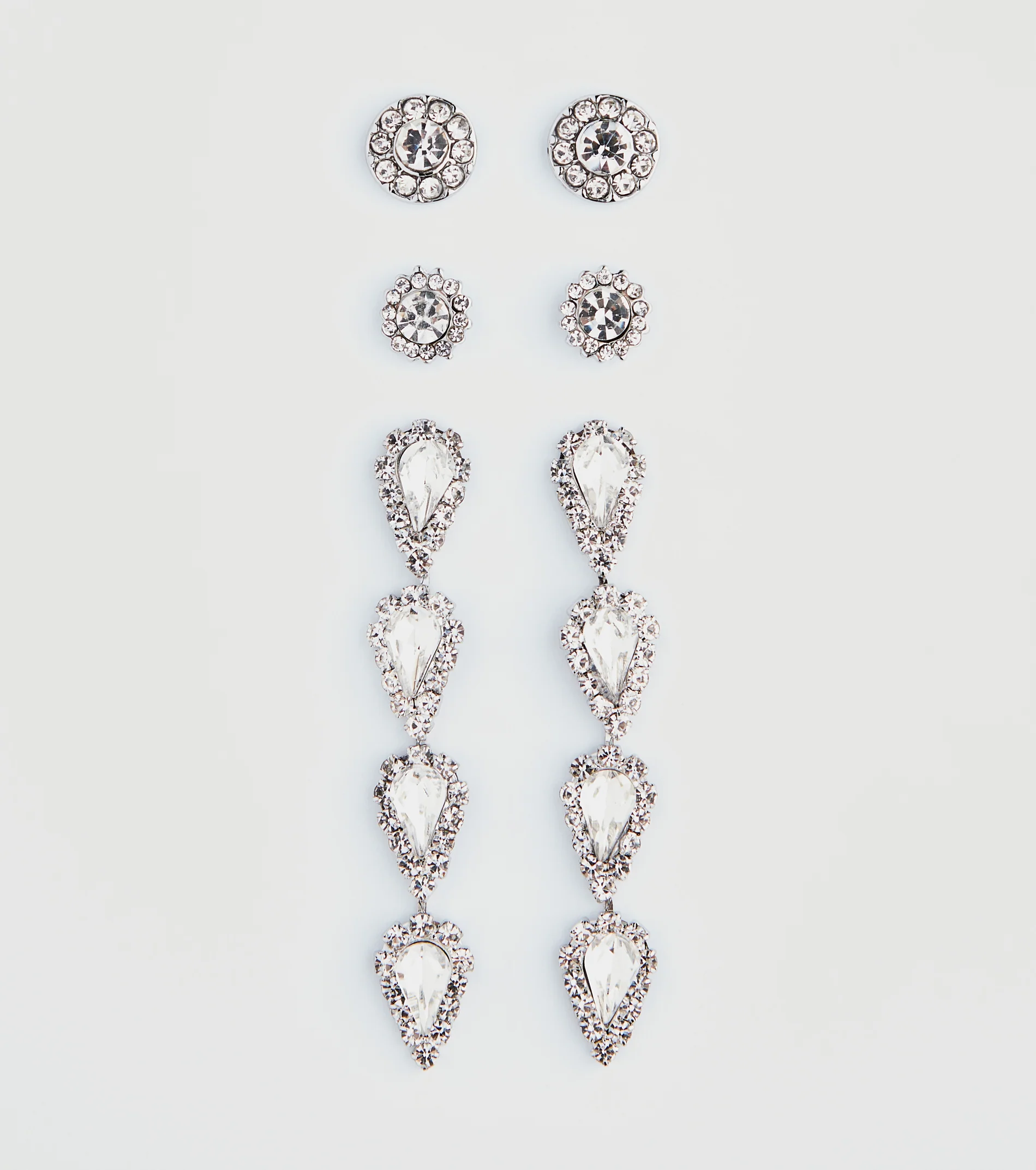 Elegant Staples Three-Pack Earrings Set