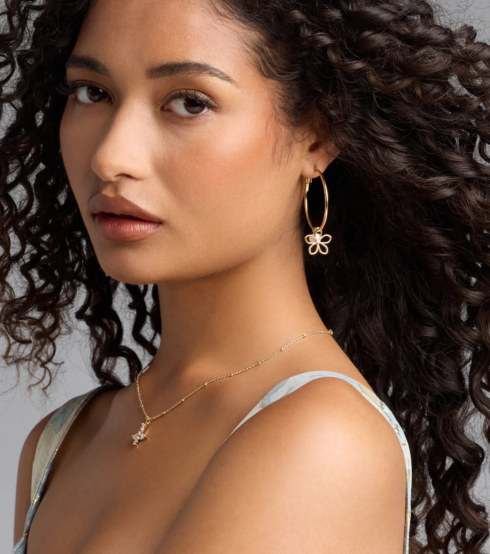 Luxe Bloom Pearl Flower Hoop Earrings