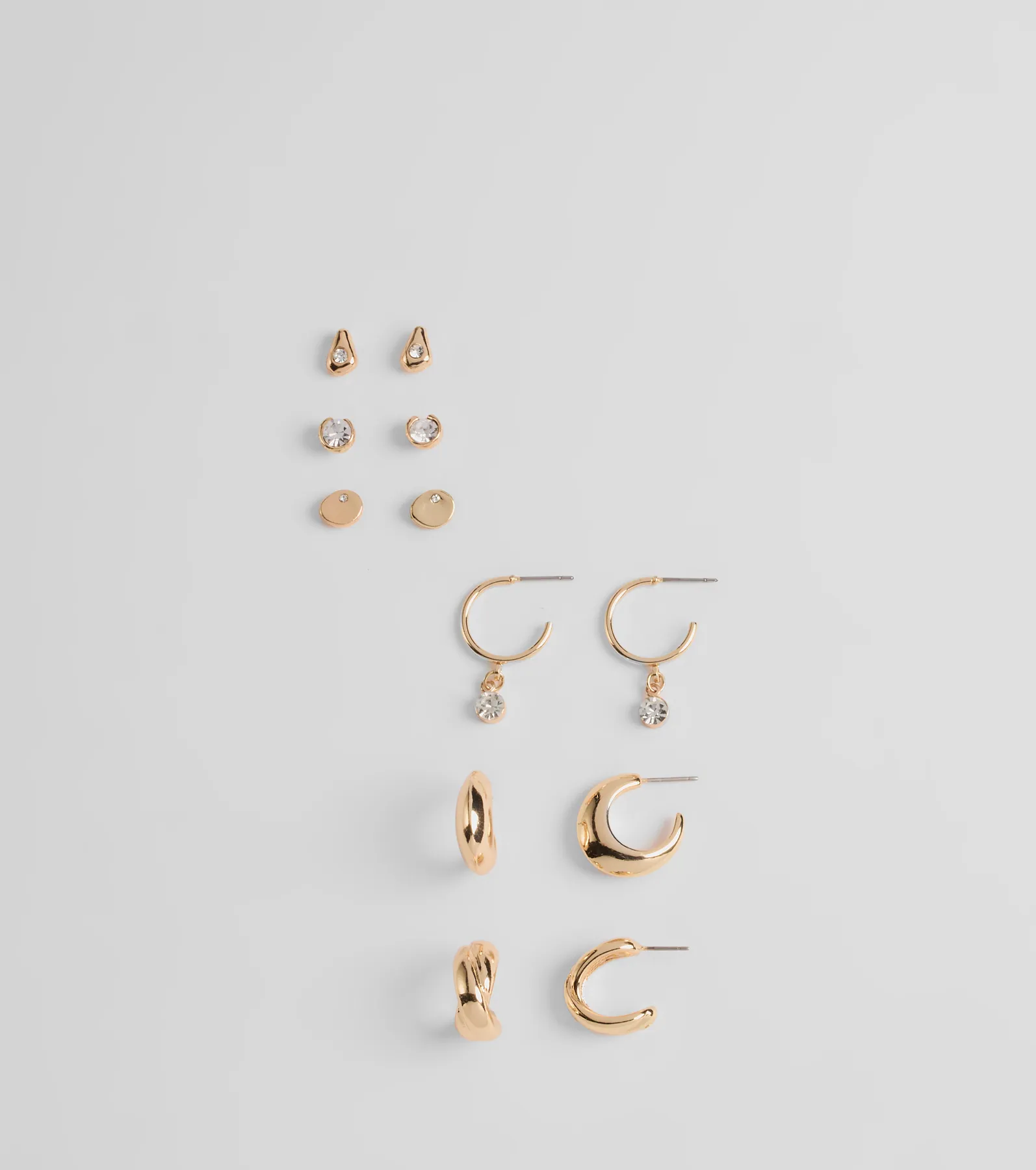 Petit Moments Six-Pack Stud And Huggie Earrings