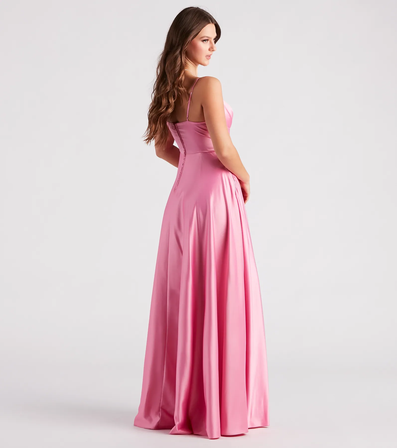Gillian Formal Satin A-Line Dress