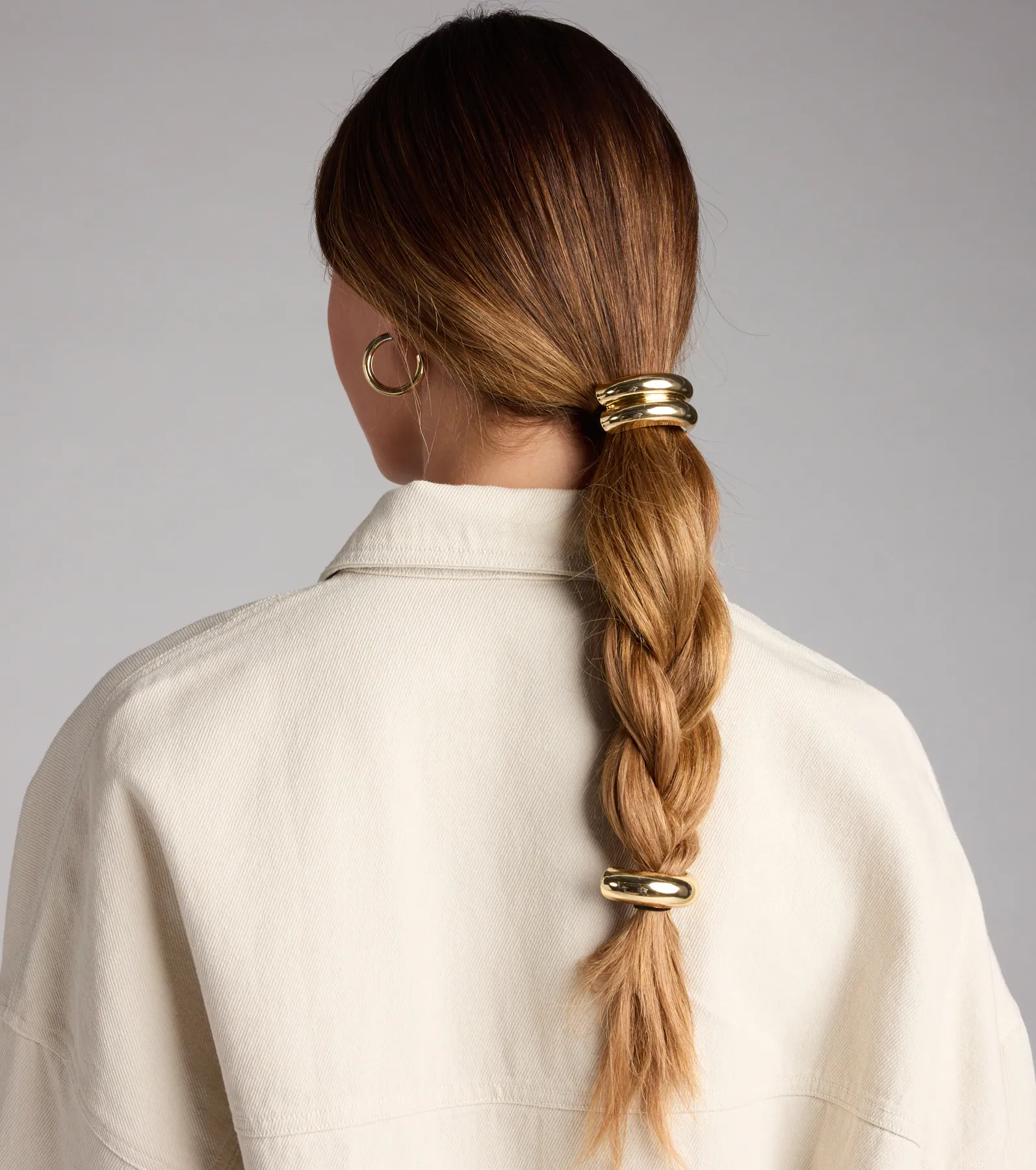 Polished Metal Hair Ties Two Pack