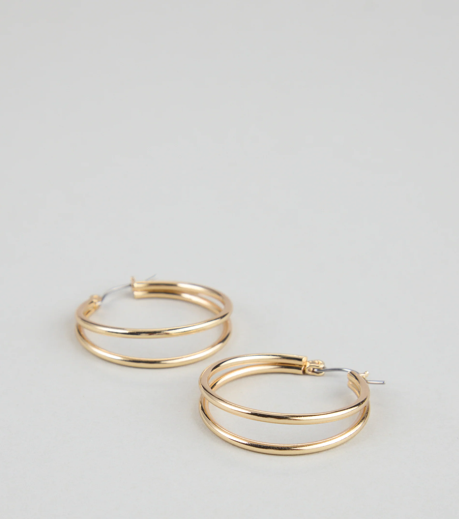 Double Trouble Chunky Hoop Earrings