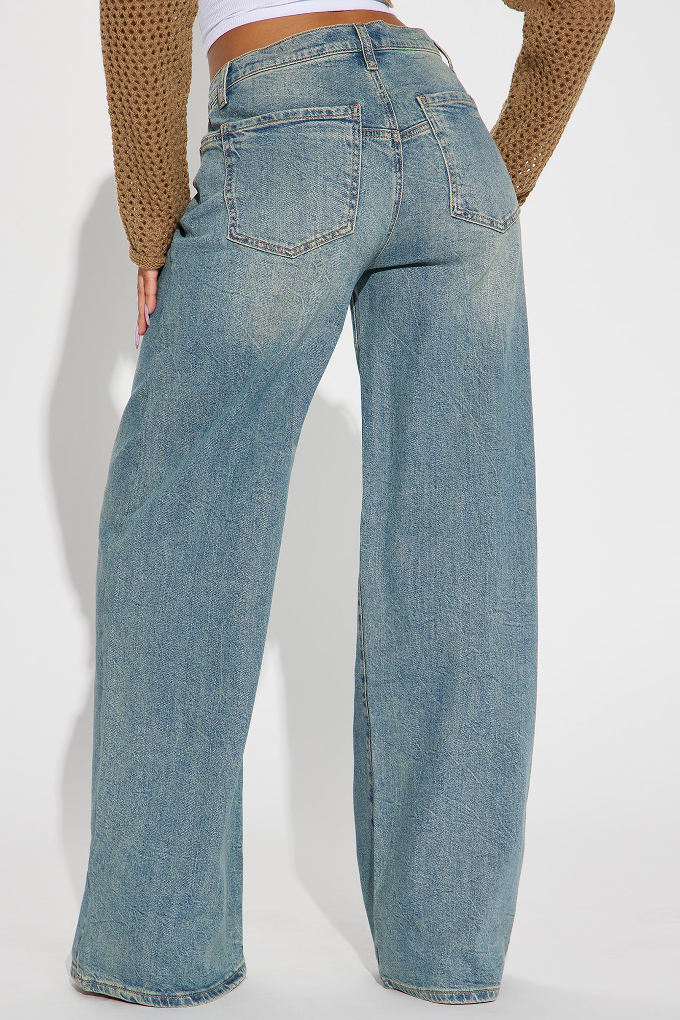 Shock And Awe Vintage Tinted Baggy Jeans - Vintage Blue Wash