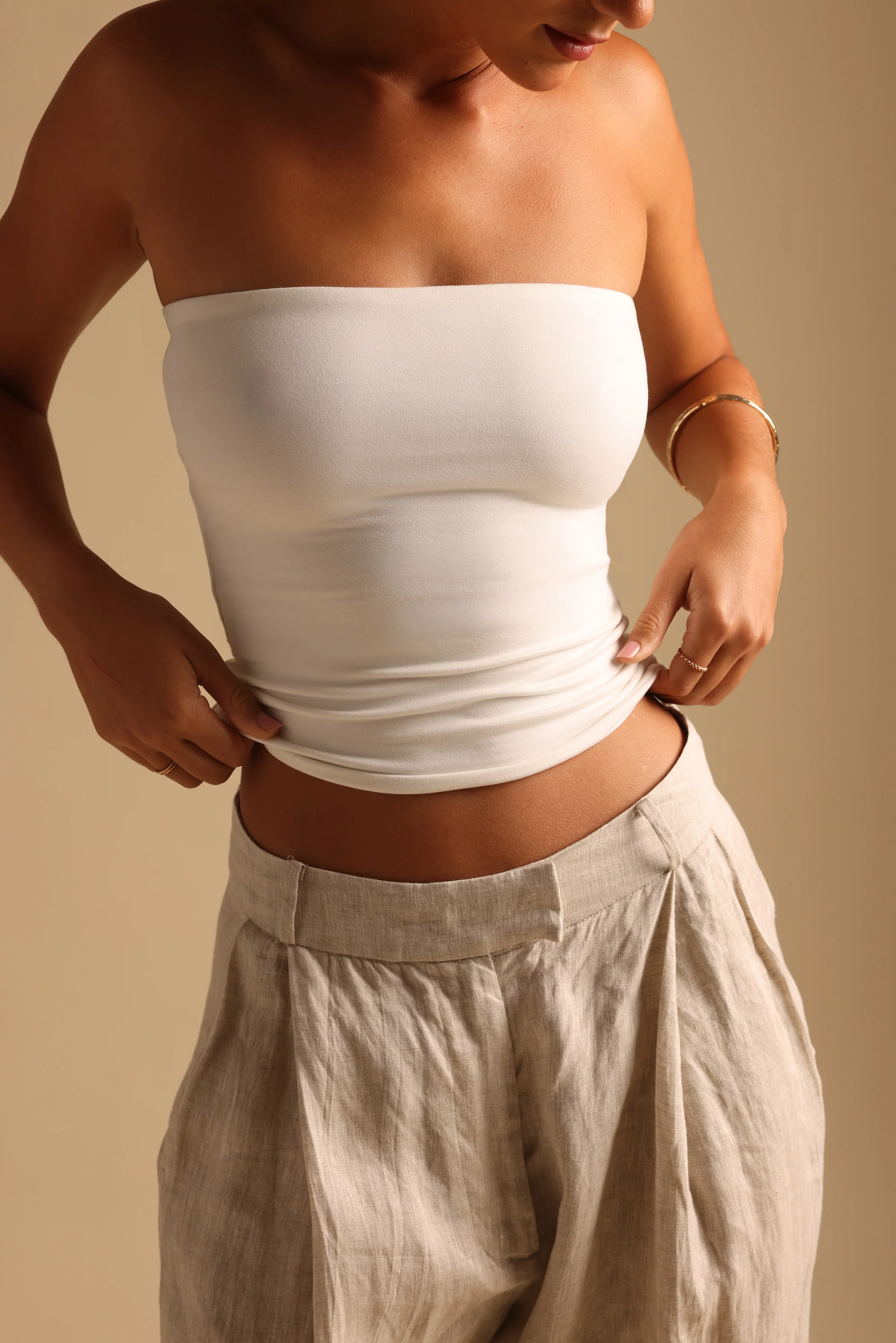 Classic Full-Length Tube Top - White