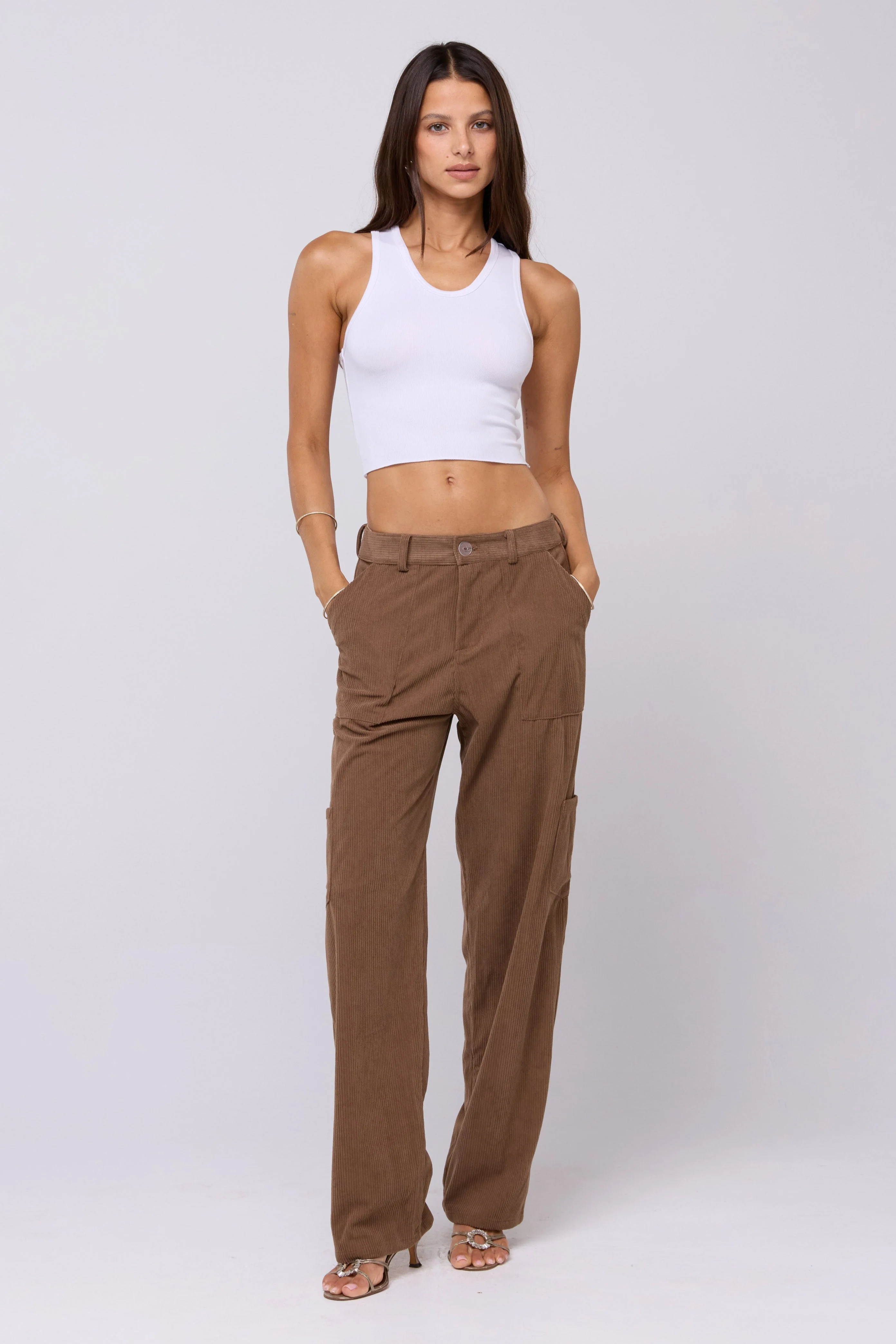 Elsa Cargo Pant in Espresso