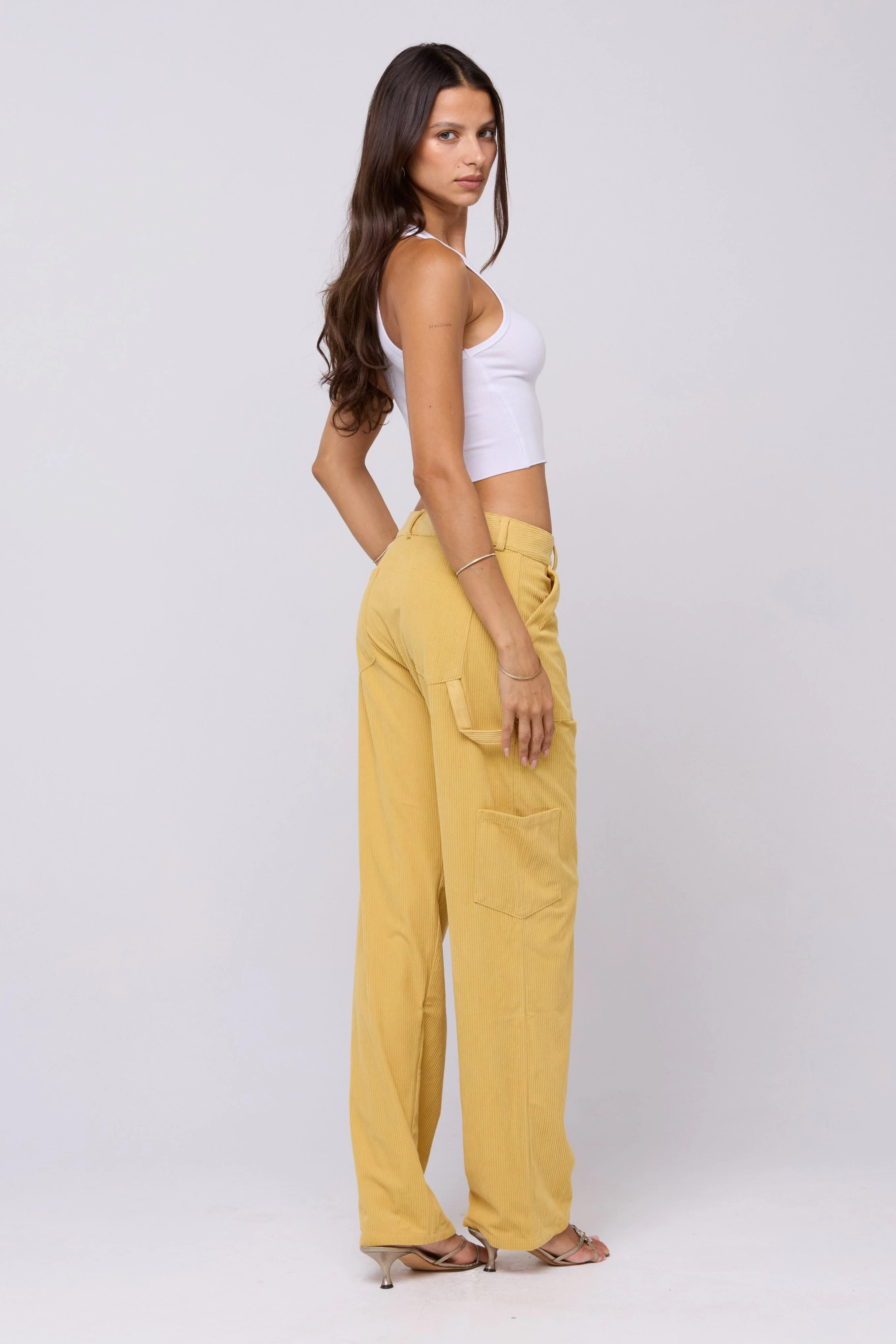 Elsa Cargo Pant in Mustard