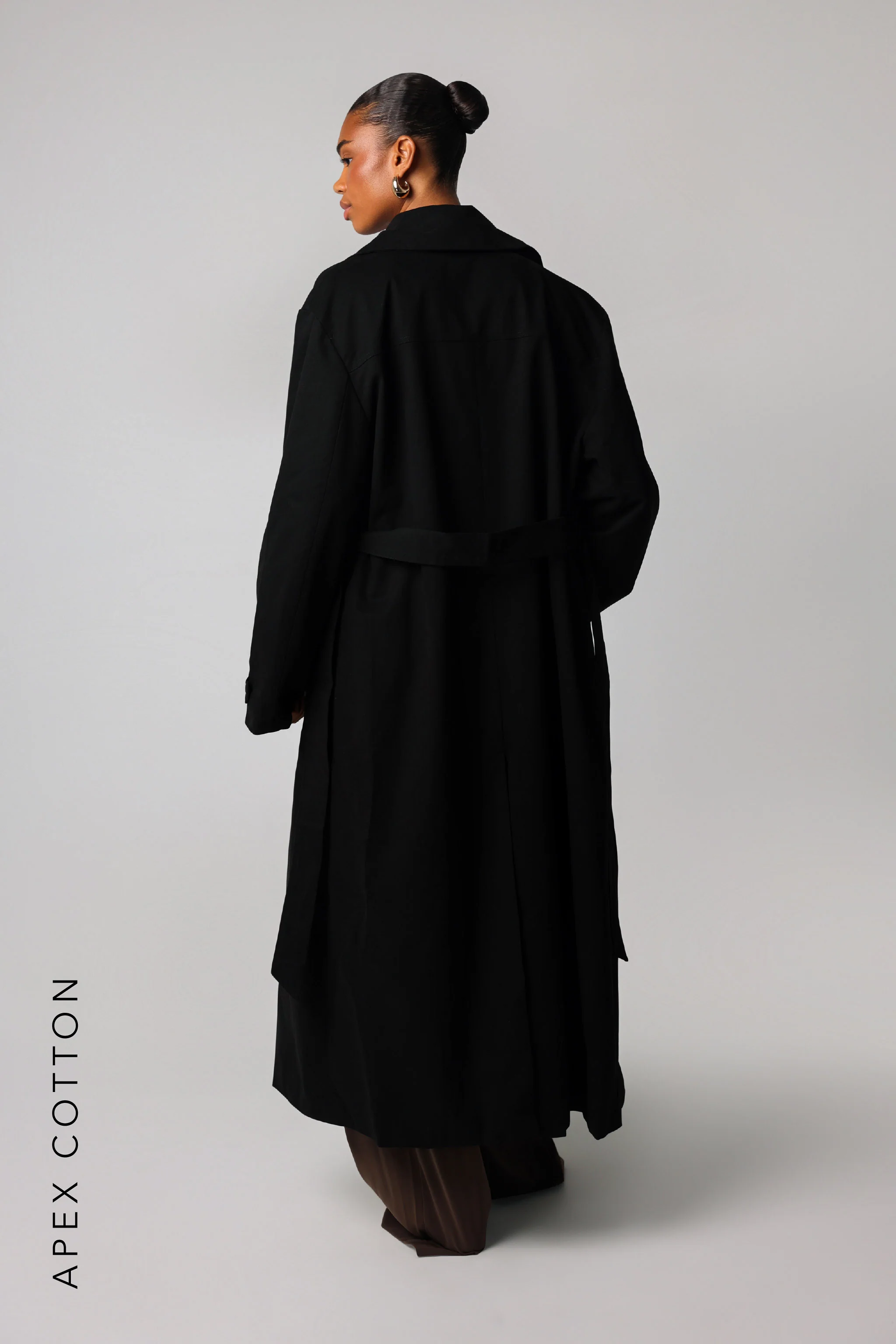The Origin Longline Trench Coat - Black