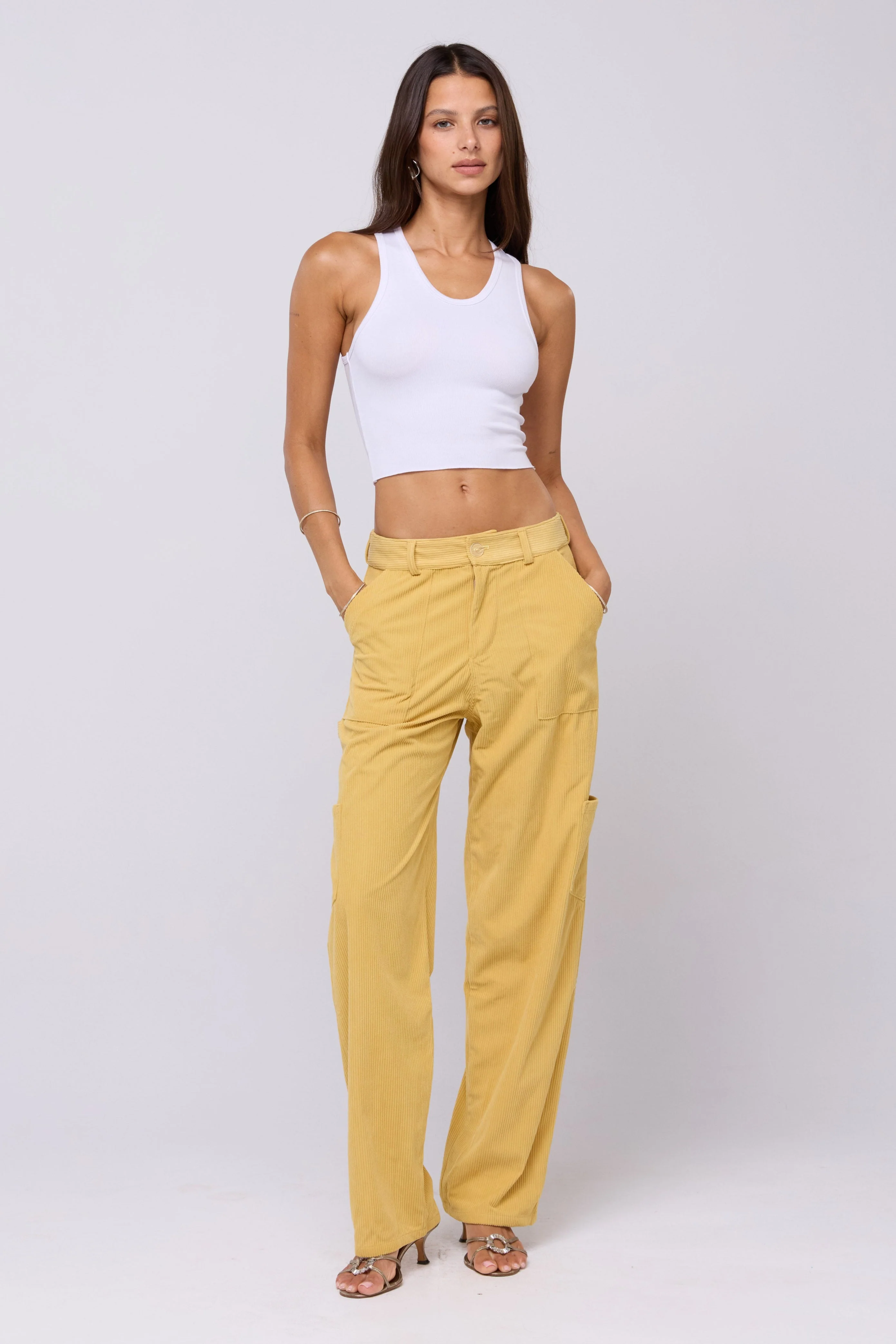 Elsa Cargo Pant in Mustard
