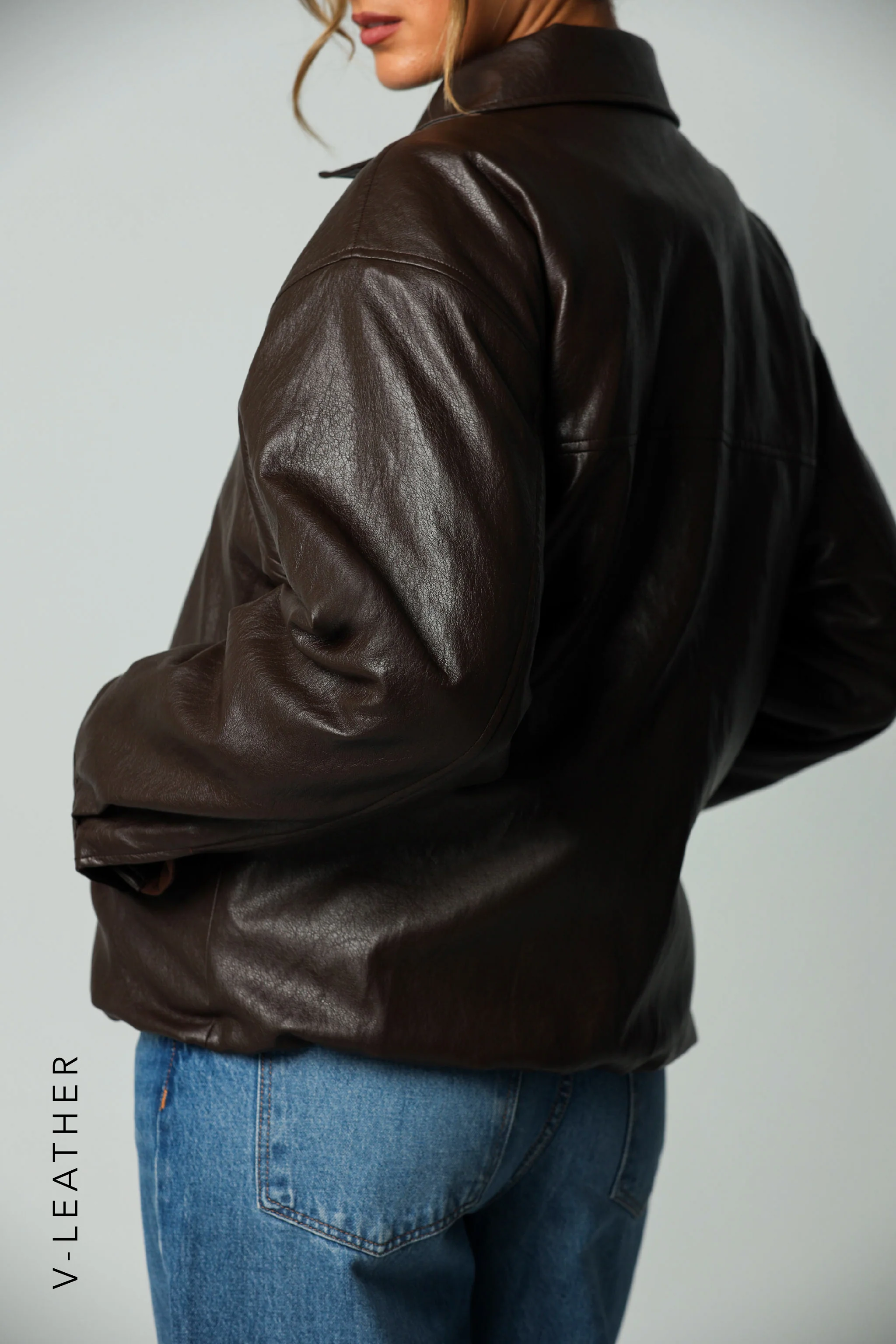 The Boyfriend Leather Jacket - Brown Sugar