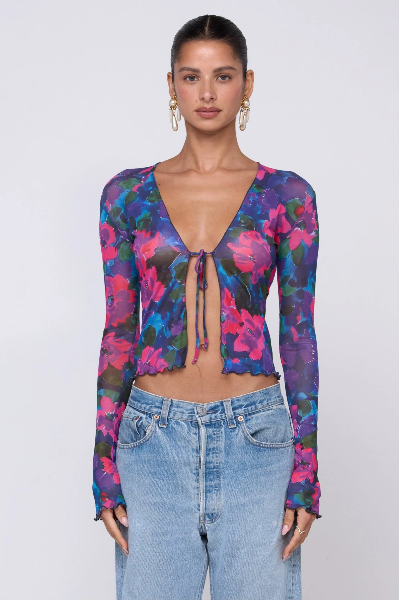 Aliyah Mesh Top in Lanai