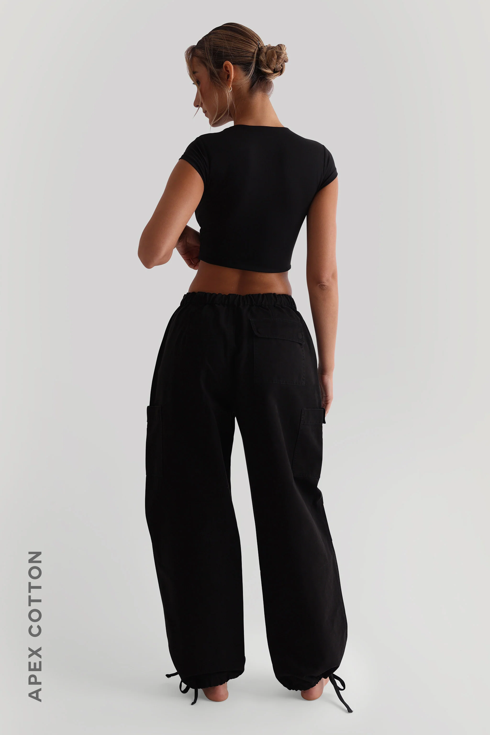 Essential Baggy Cargo Pants - Black Wash