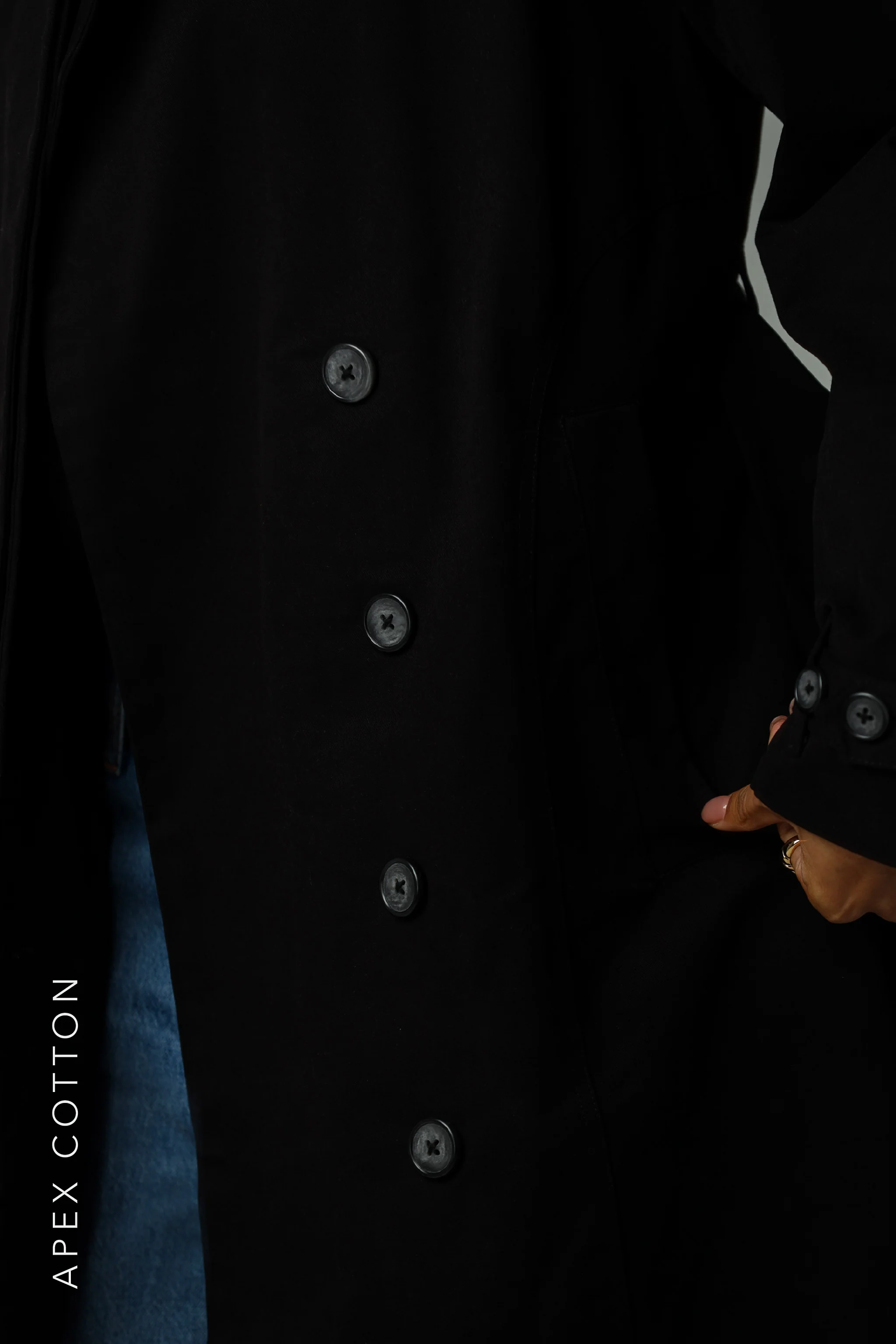 The Arden Midi Trench Coat - Black