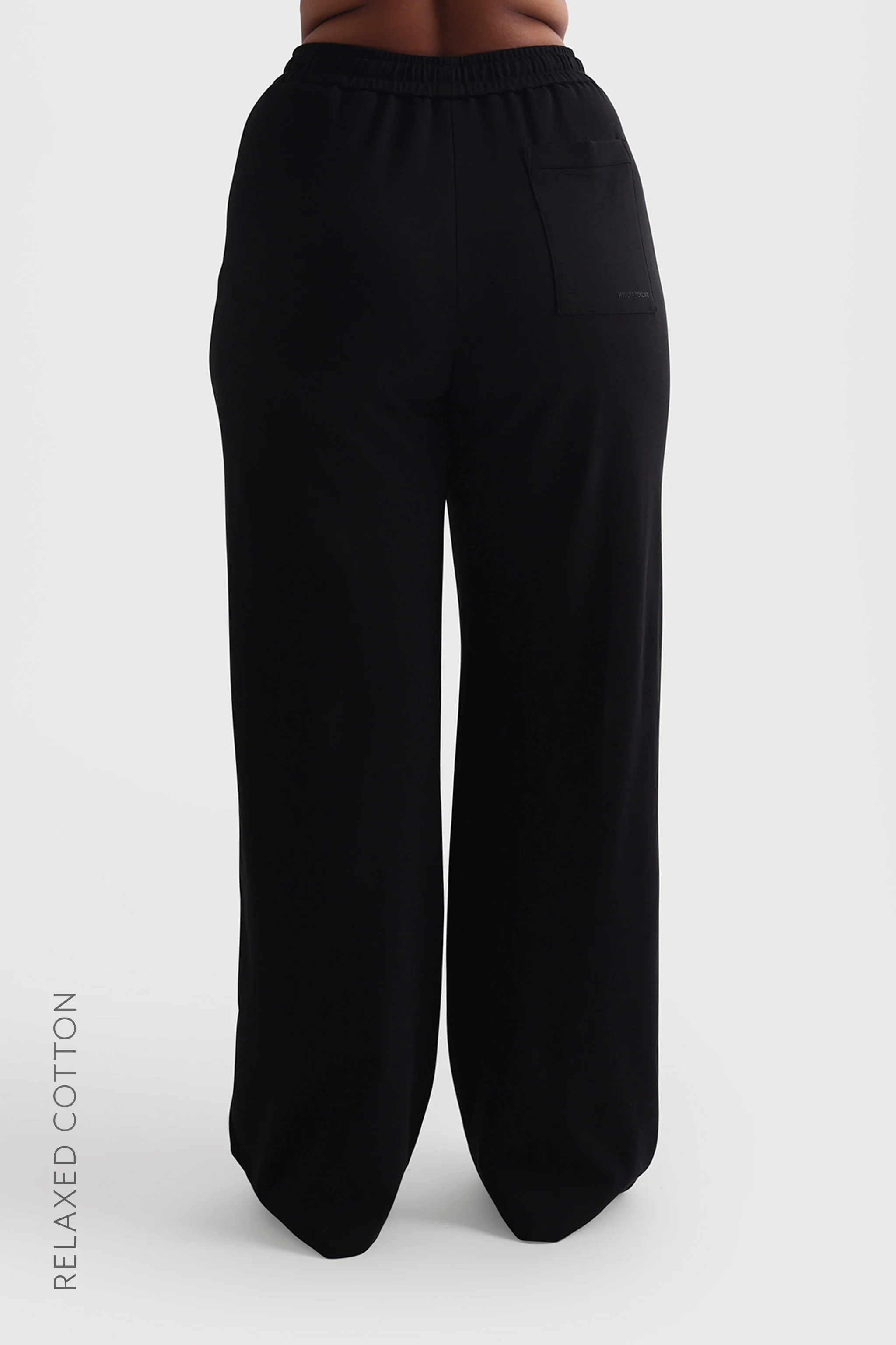 Relaxed Cotton Pants - Black