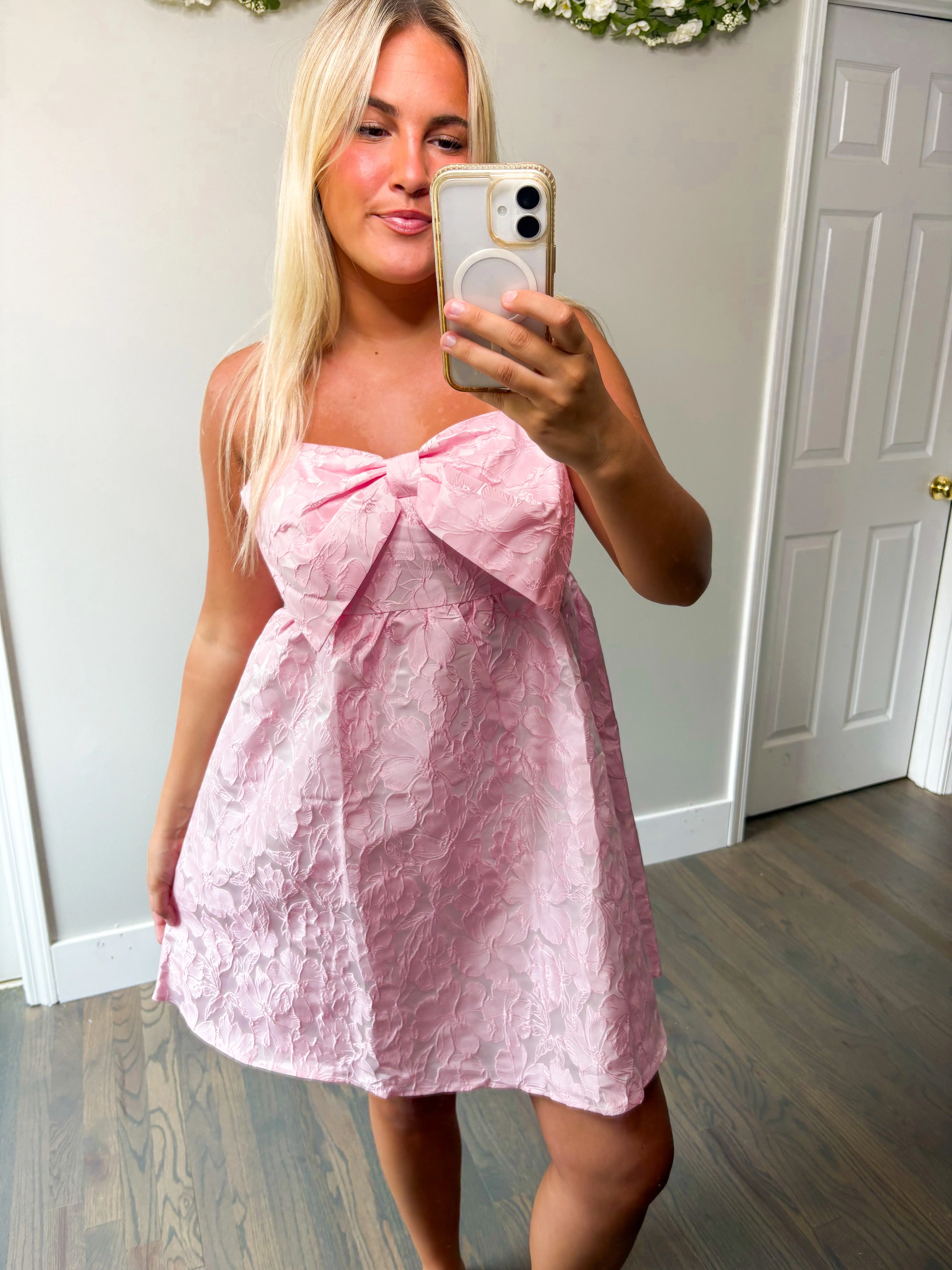 Audrey Bow Mini Dress