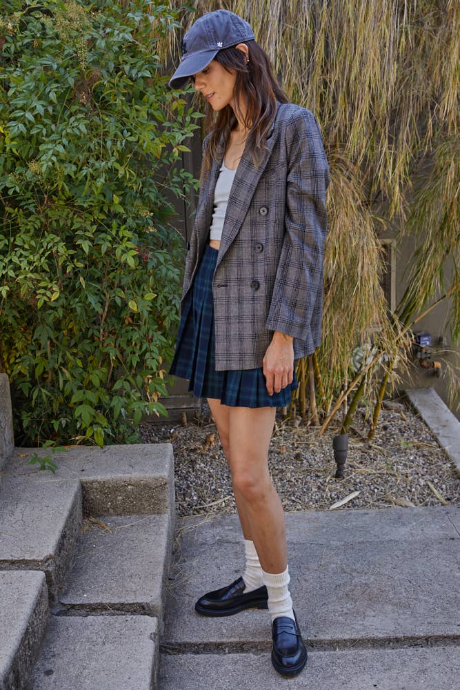 Oversized Plaid Blazer