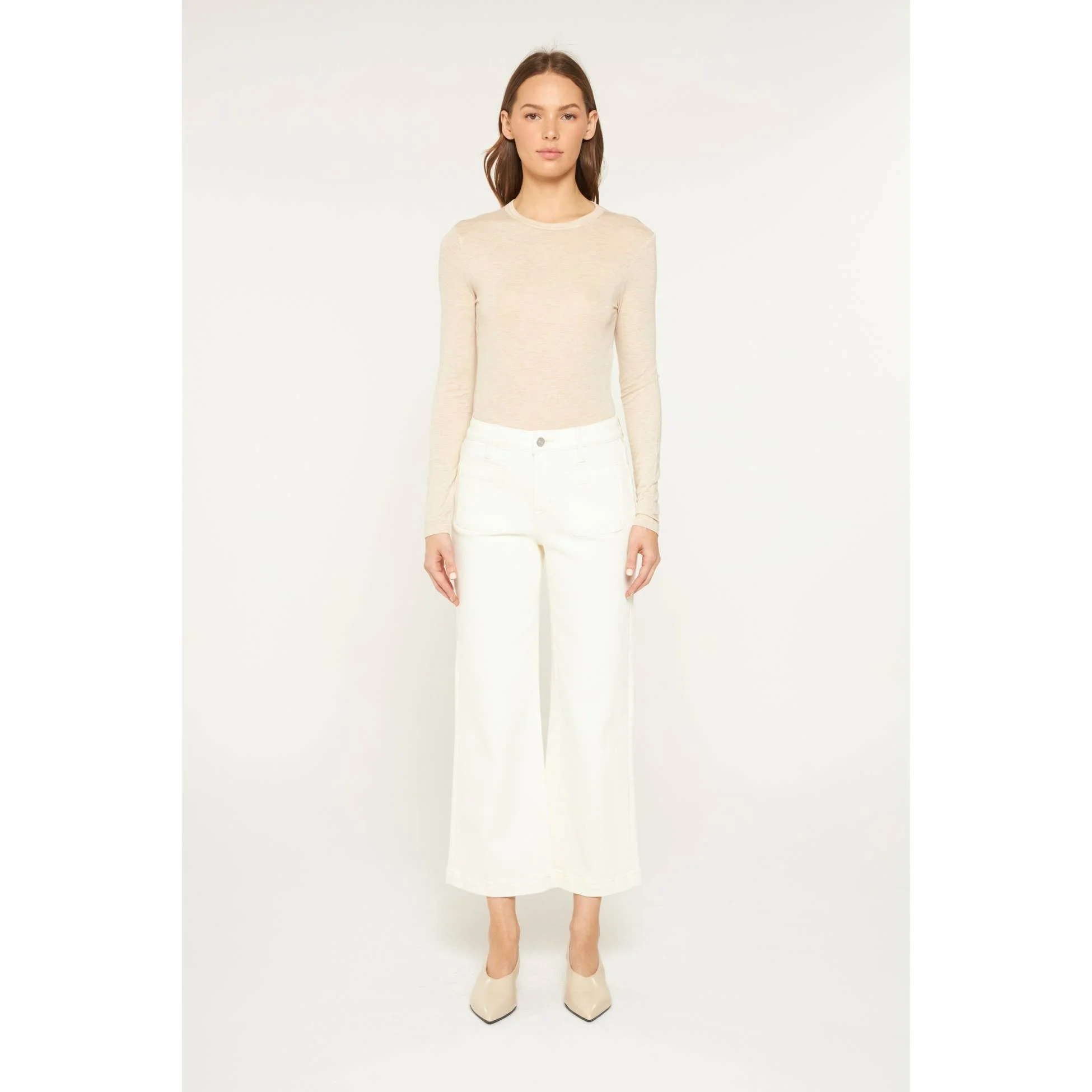 HIGH RISE CROPPED WIDE LEG WITH PATCH POCKET