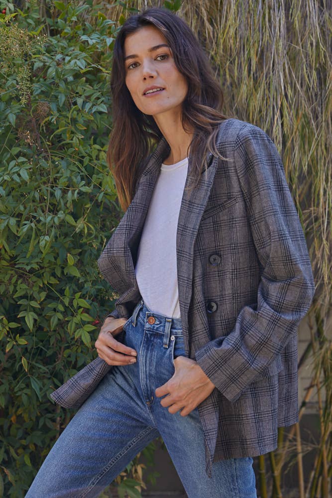 Oversized Plaid Blazer
