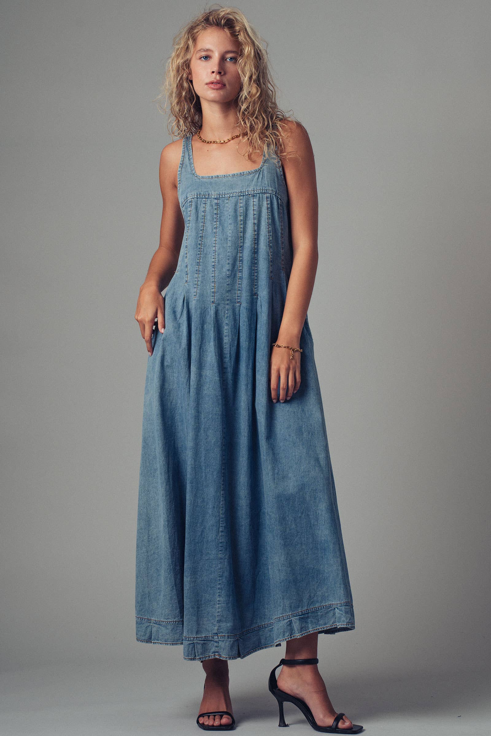 Denim Maxi Dress