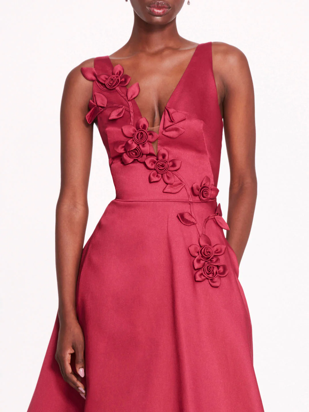 Floral Mikado Midi Dress