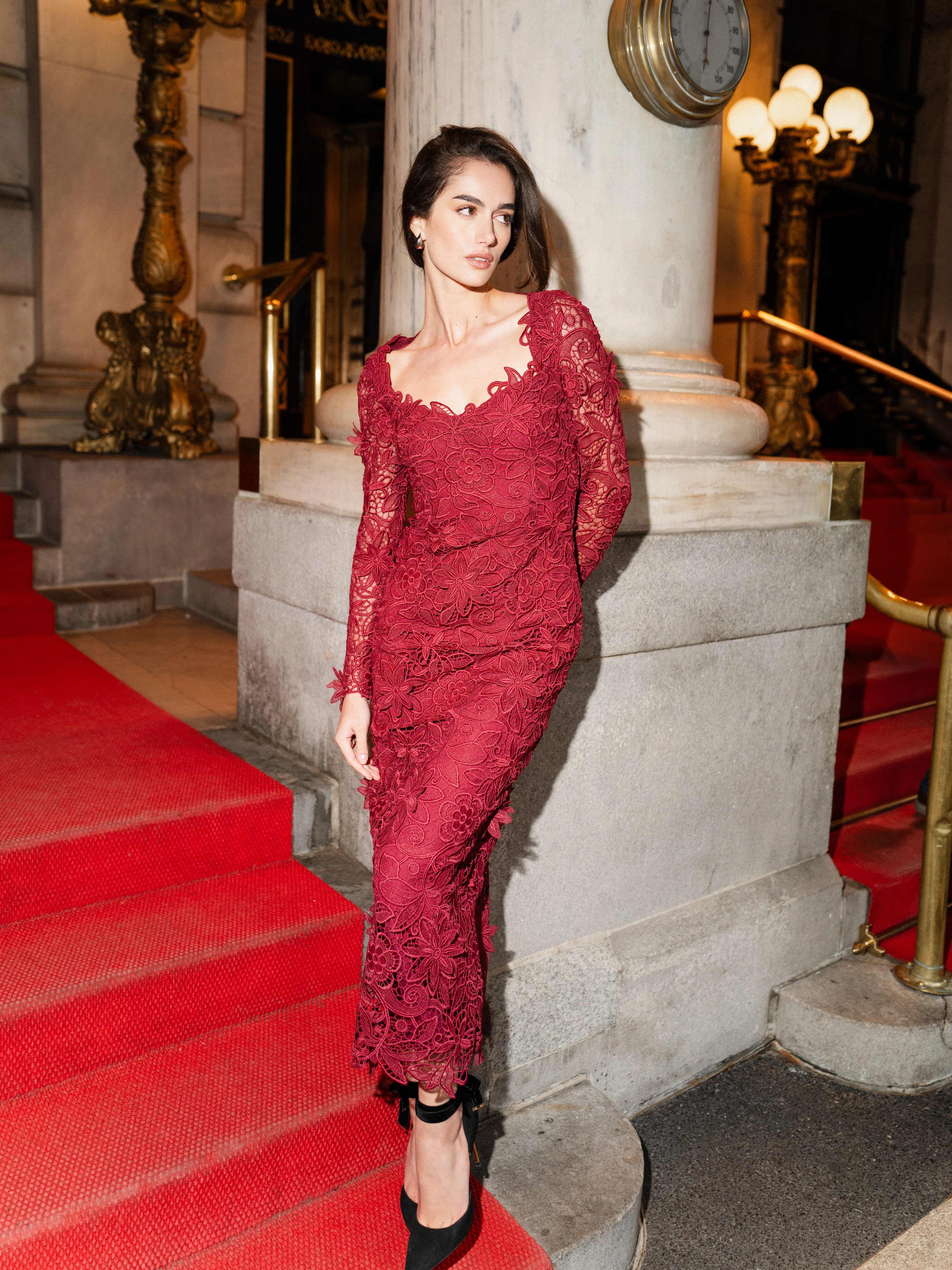 Long Sleeve Lace Sheath