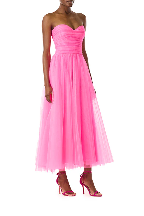 Strapless Tulle Cocktail Dress