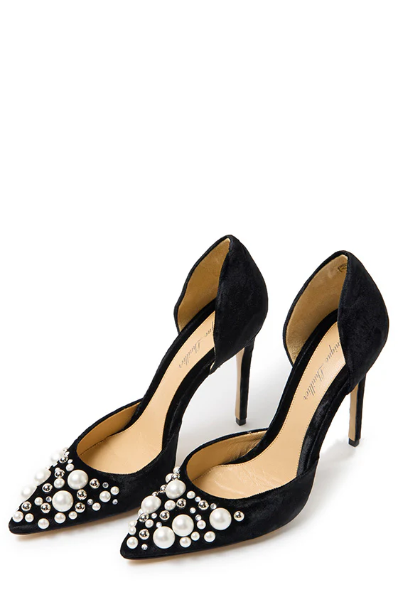 Shannon Velvet Pearl Pump