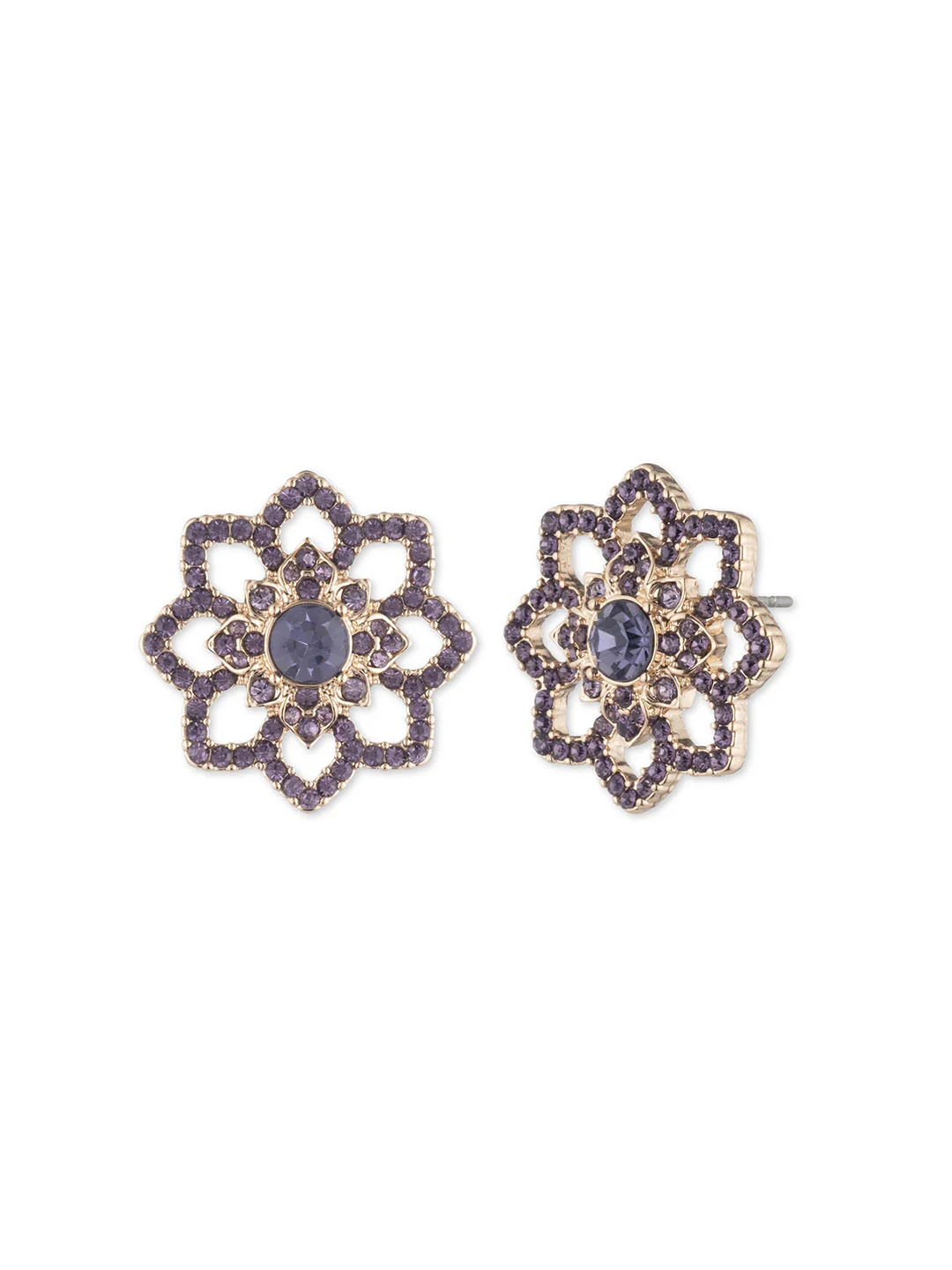 Tanzanite Lace Floral Button