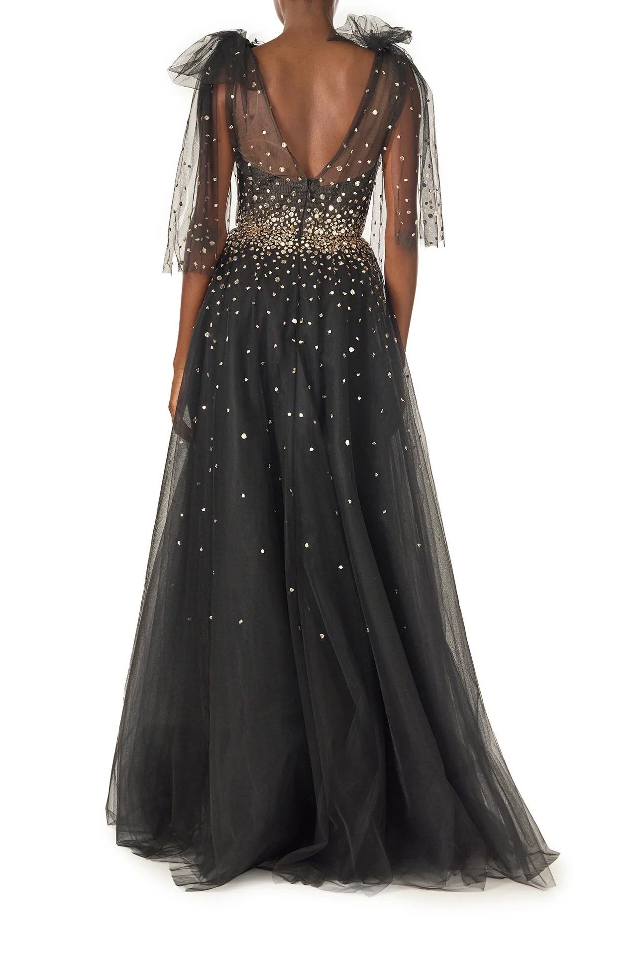 Gown with Bow Shoulder Ties