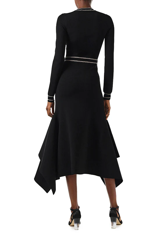 Long Sleeve Noir Knit Dress