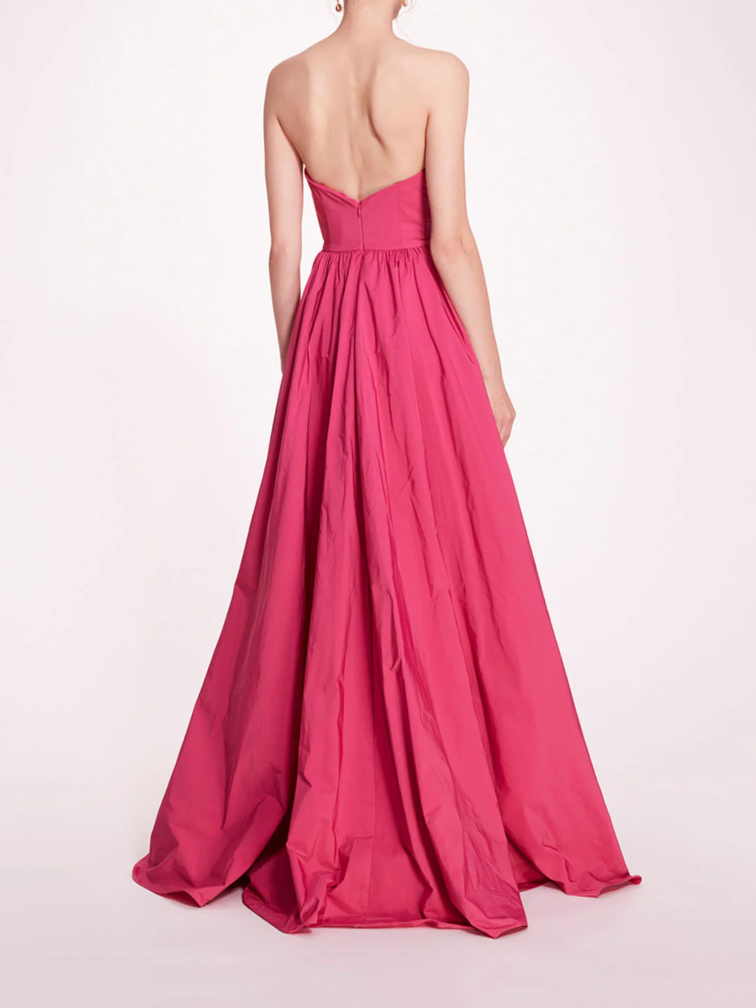 Pleated Taffeta Gown