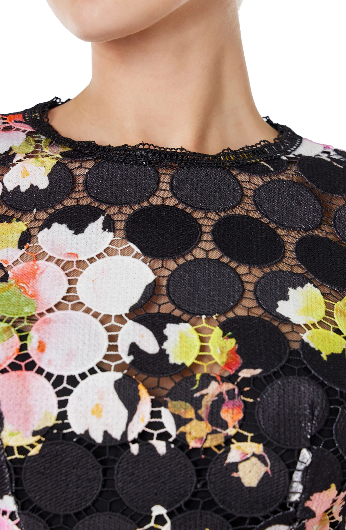 Circle Lace Mini Dress