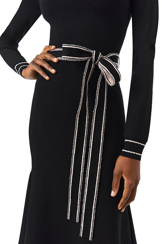 Long Sleeve Noir Knit Dress