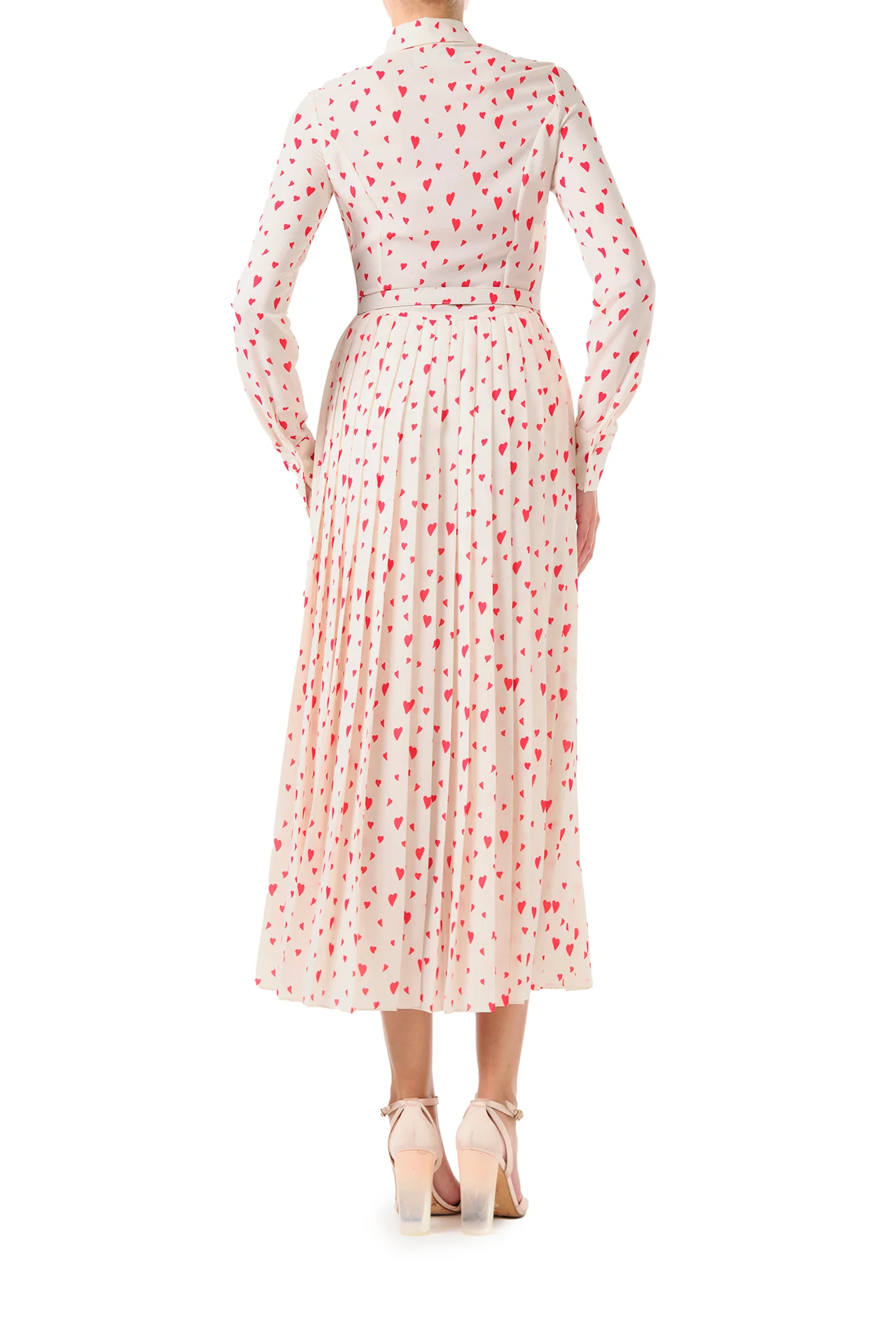 Heart Print Shirt Dress